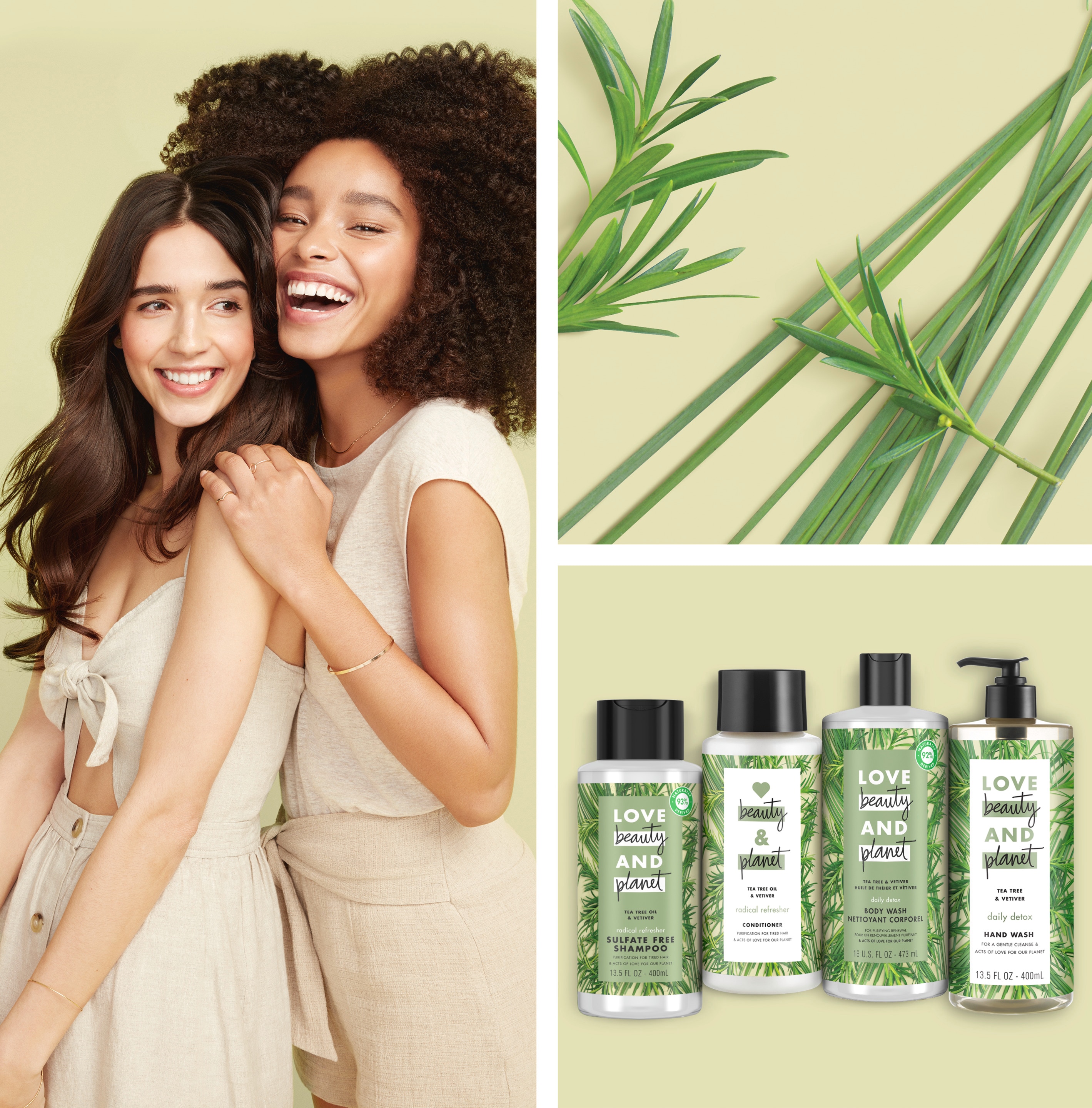 tea tree oil and vetiver