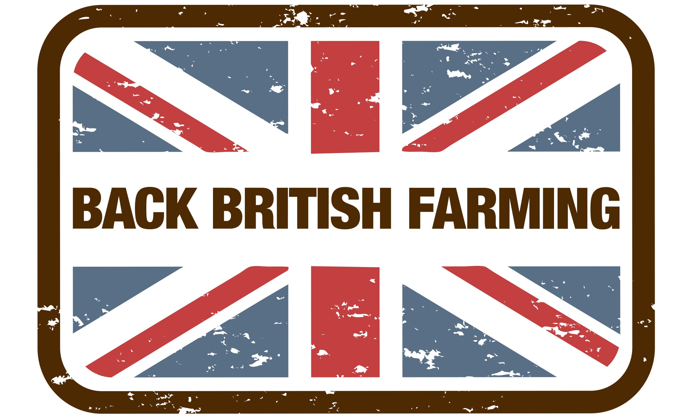 Union Jack Flag with Back British Farming text in the middle