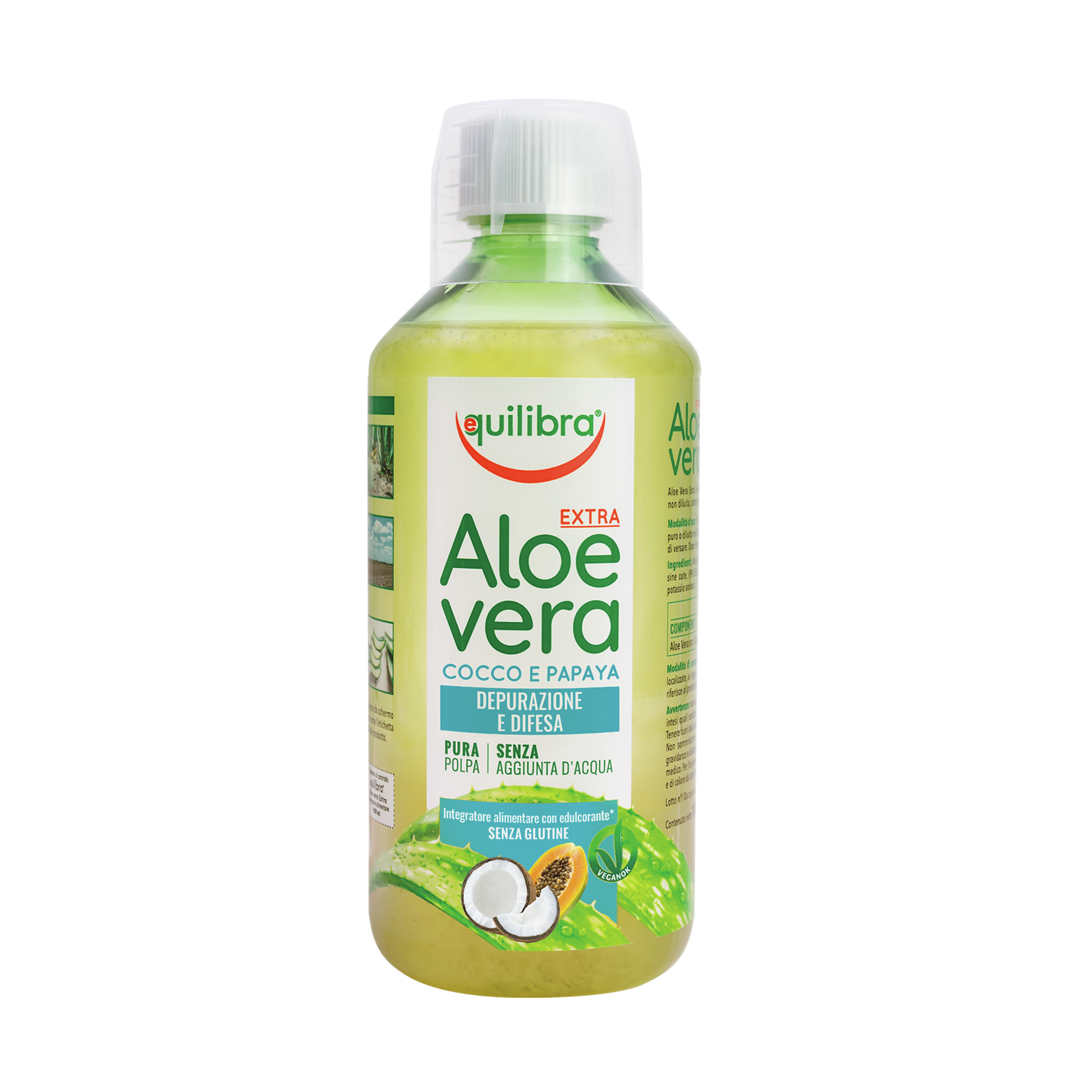 Aloe Vera Extra Con Cocco E Papaya Equilibra<sup>®</sup>  - Bottiglia - 500 ml