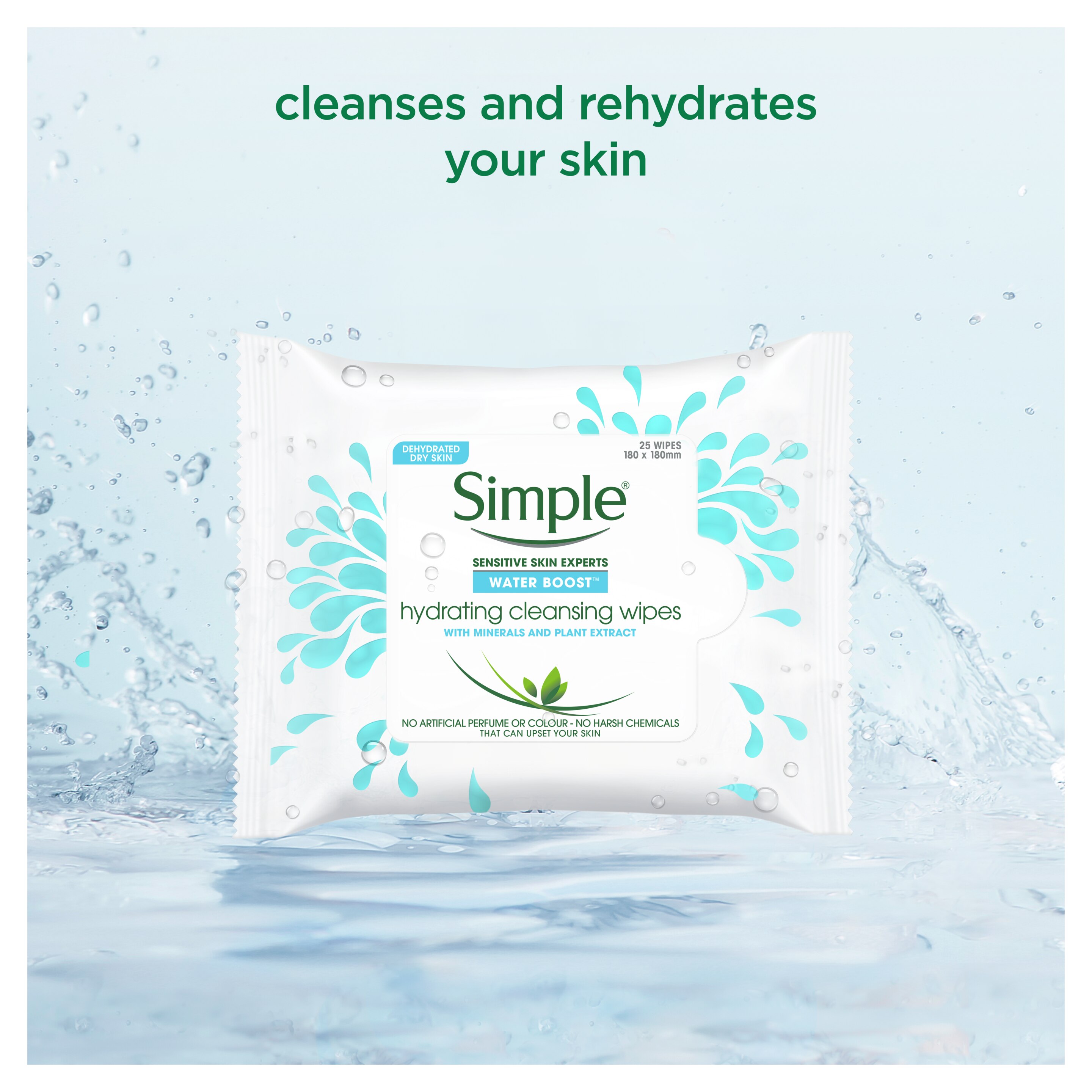 Water Boost Hydrating Facial Wipes
