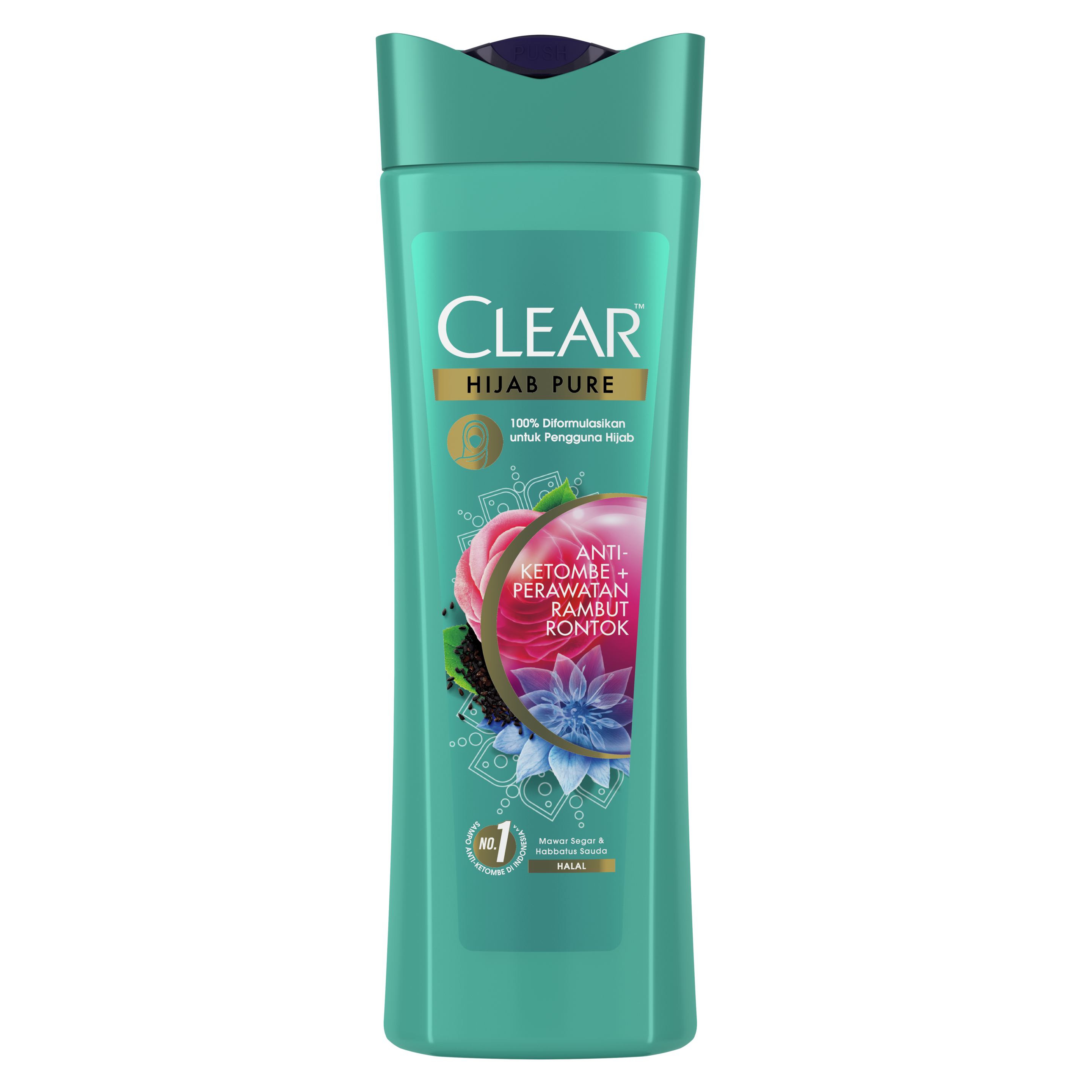 CLEAR HIJAB PURE SHAMPO  ANTI KETOMBE DAN RONTOK  320ML packshot