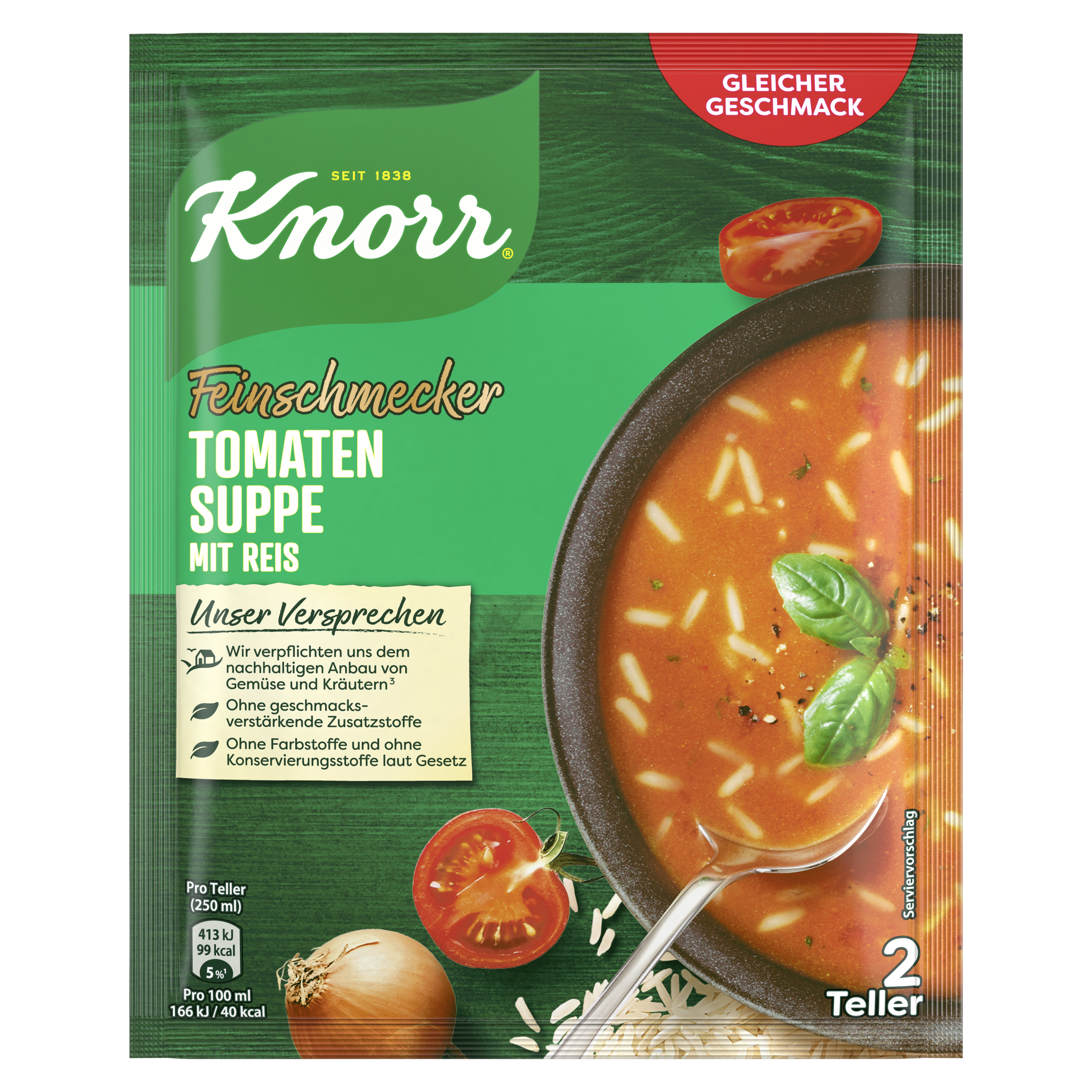 Knorr Feinschmecker Tomaten Suppe mit Reis 500ml Beutel
