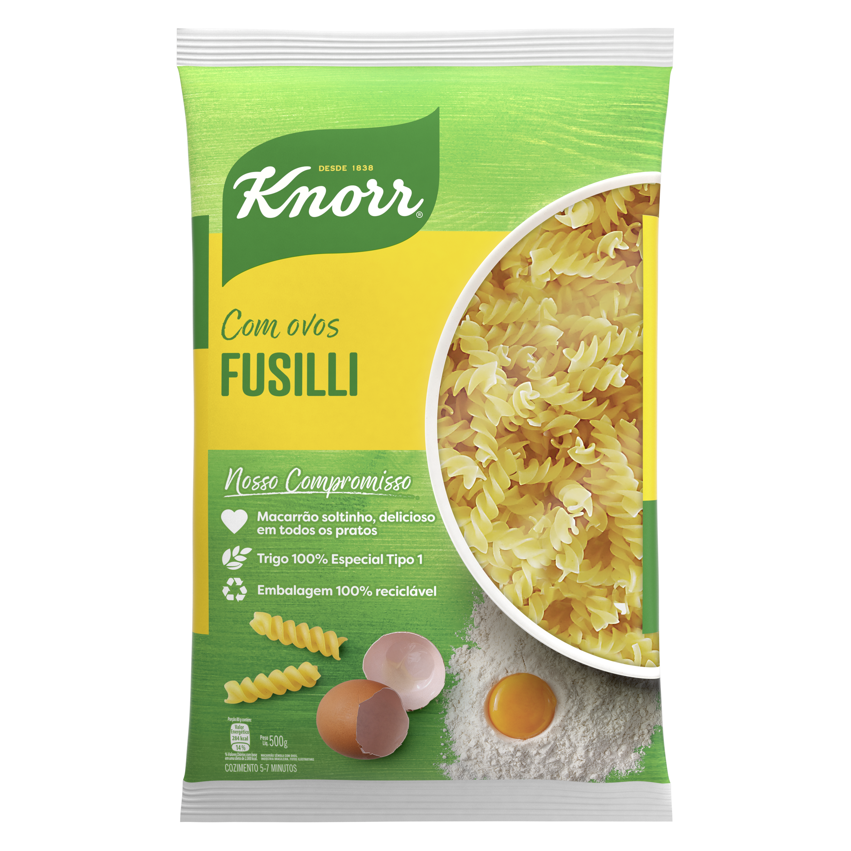 Macarrão Knorr Fusilli Sêmola com Ovos