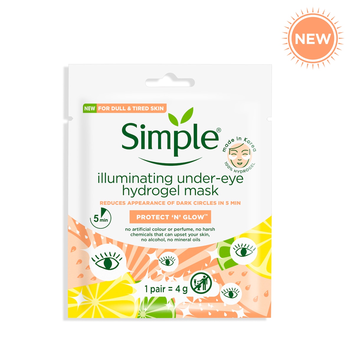 Protect N Glow Illuminating Under-Eye Hydrogel Mask by Simple