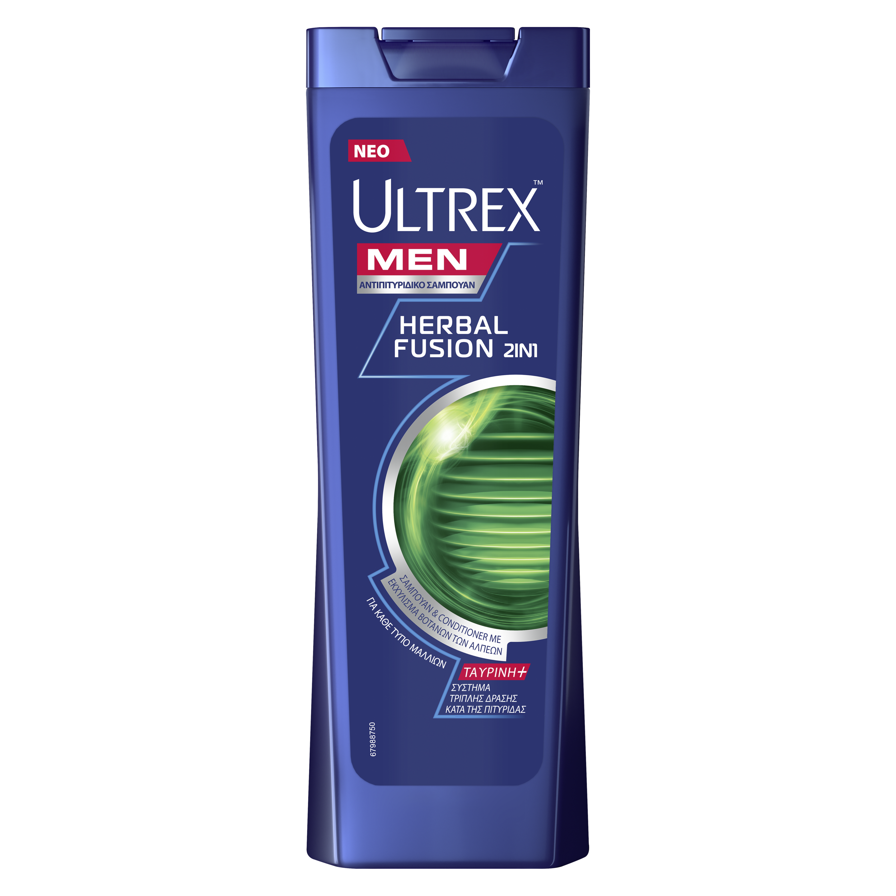 Front of shampoo pack Clear Ultrex Herbal Fusion 2in1 360ml