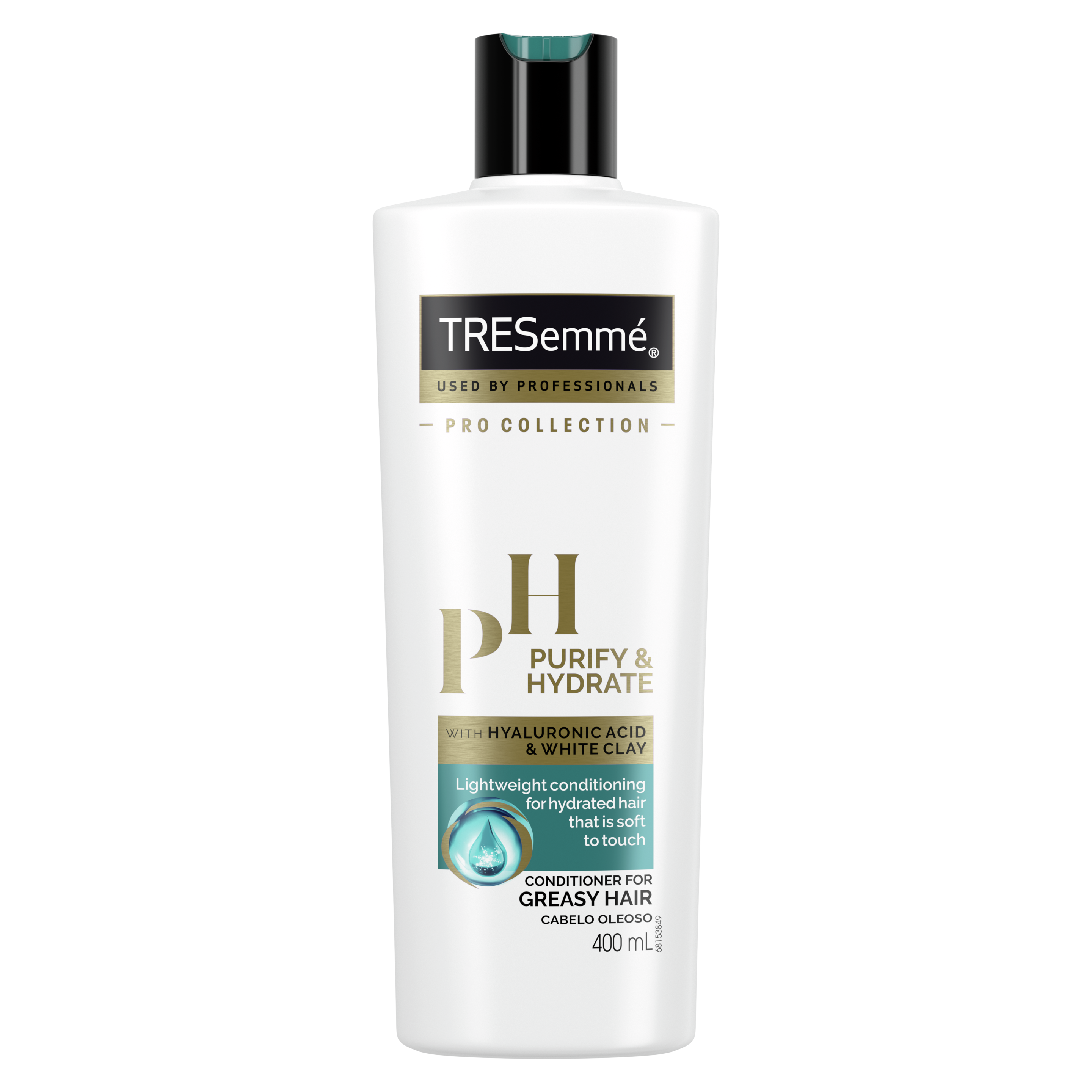 A 400ml bottle of TRESemmé Purify & Hydrate Conditioner front of pack image