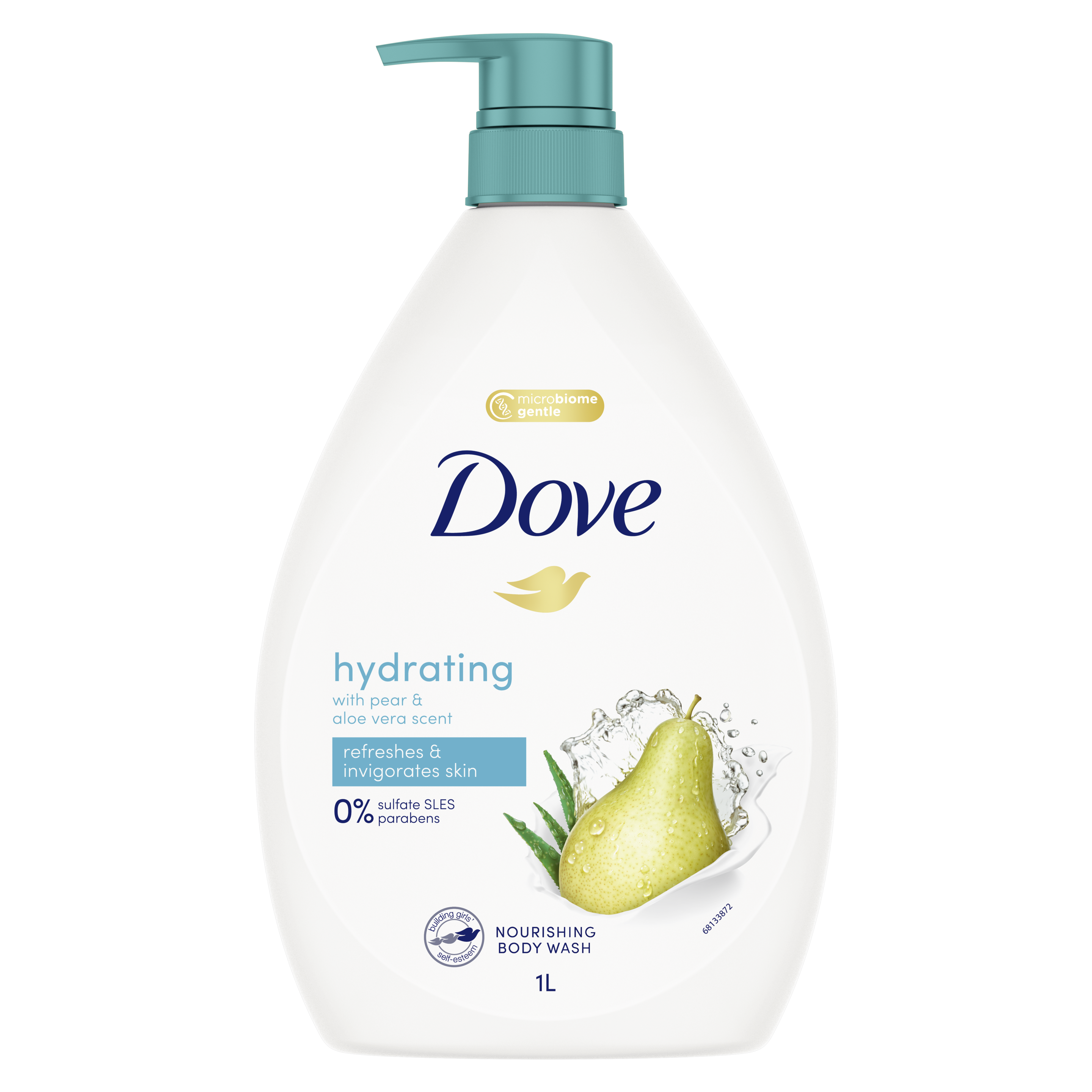 Dove Hydrating Pear & Aloe Body Wash 1L Text