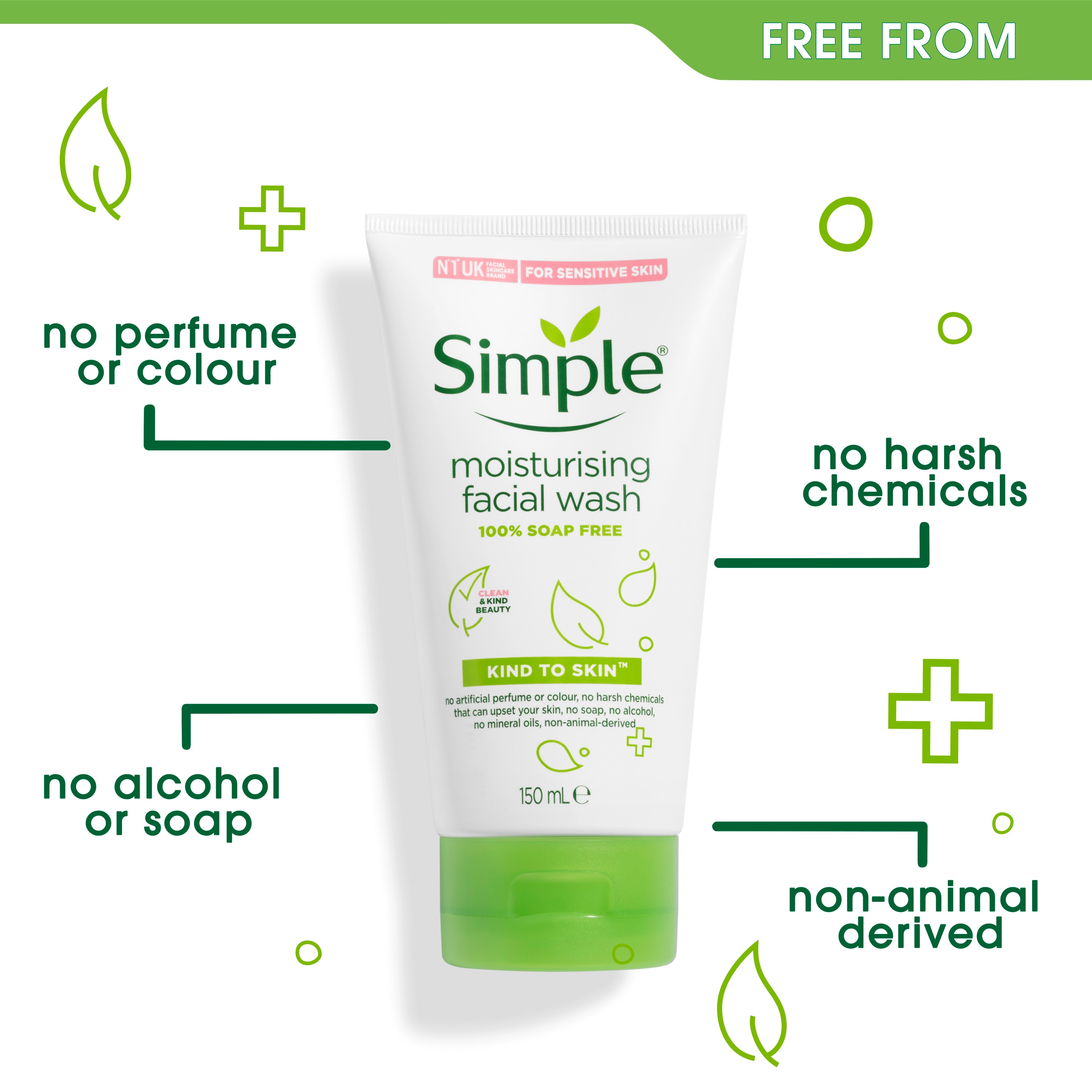 Sữa rửa mặt làm sạch sâu Simple Moisturising Facial Wash | Simple® Skincare