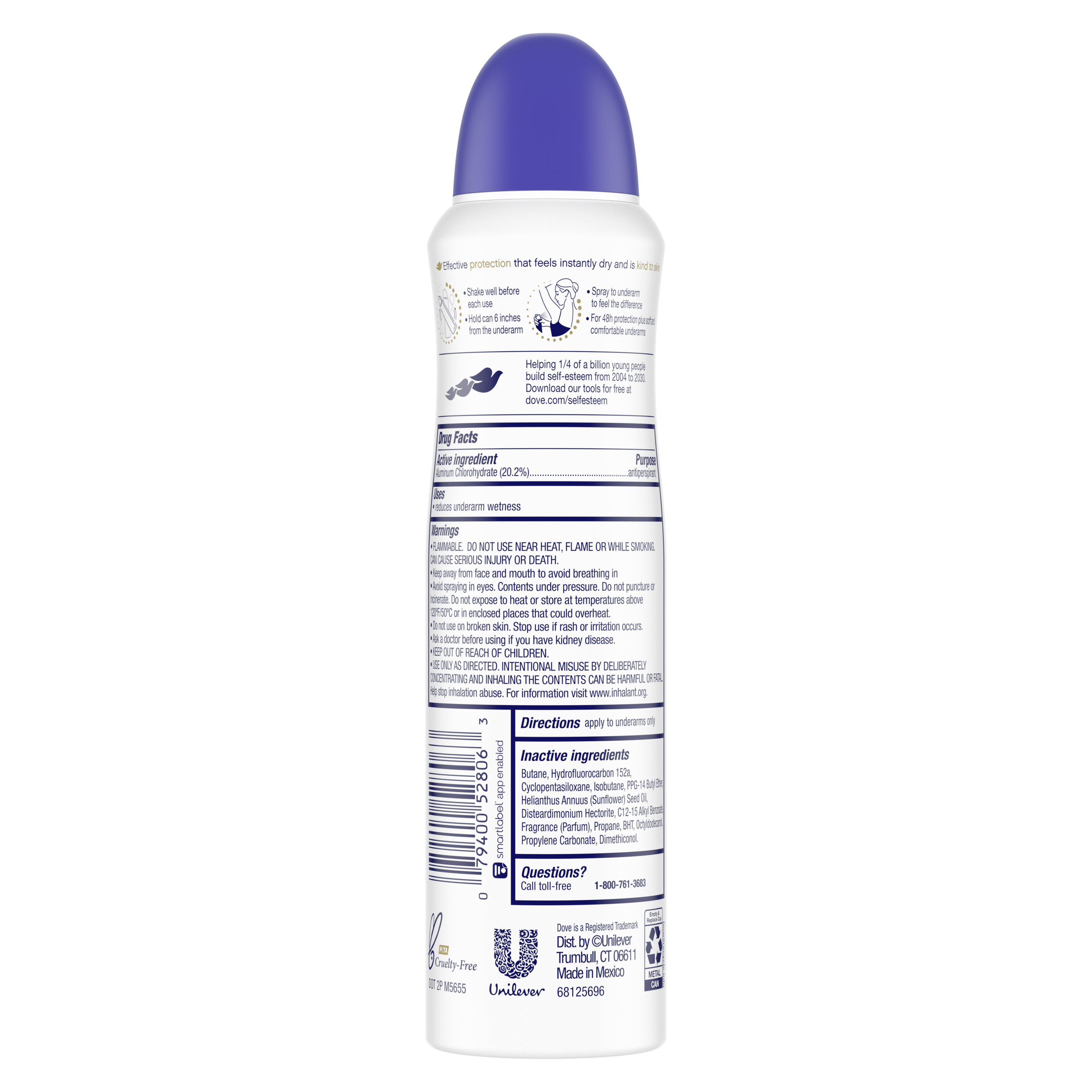 Advanced Care Dry Spray Antiperspirant Deodorant Original Clean