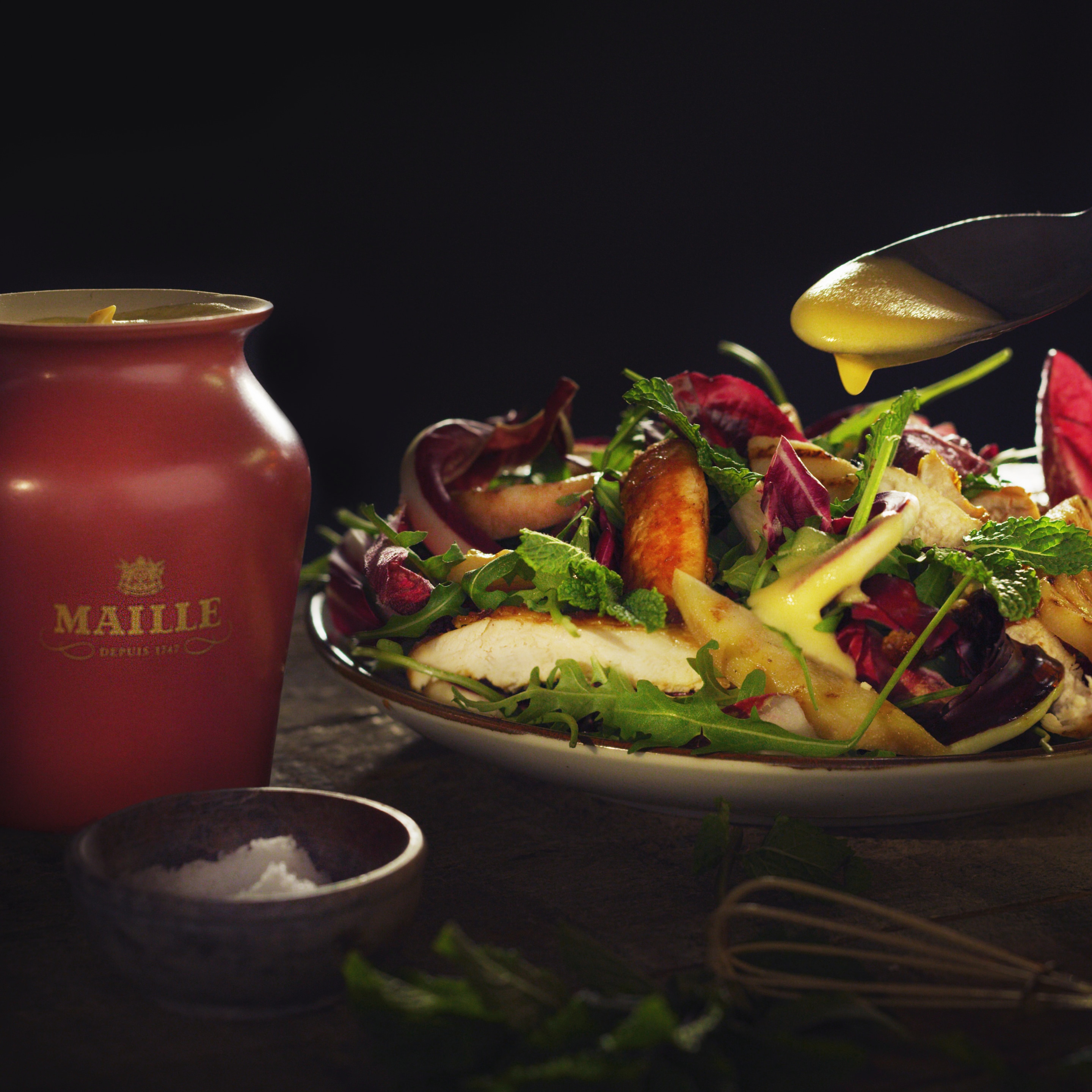 Warm chicken salad