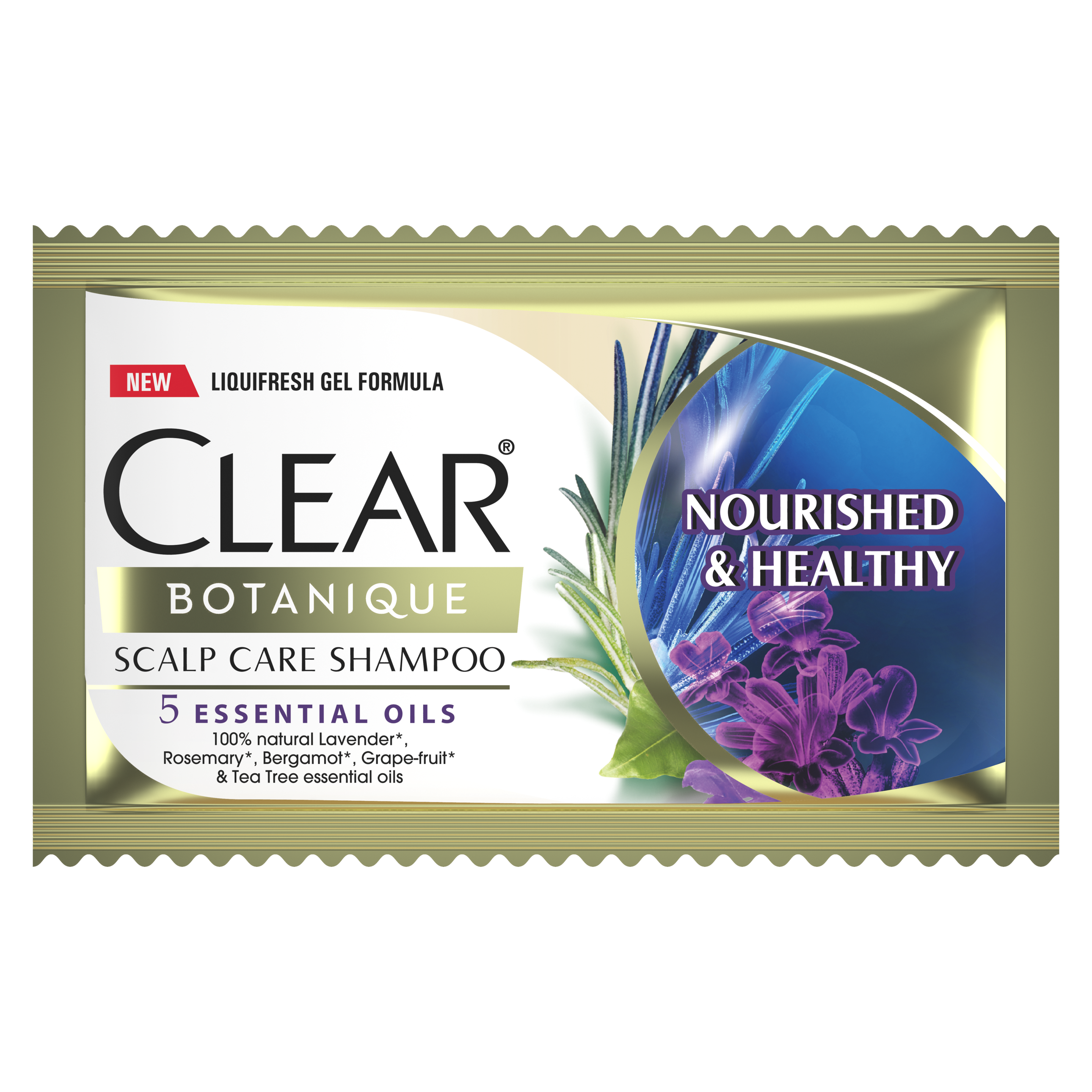 Front of shampoo pack Botanique Nourished and Healthy 10ml