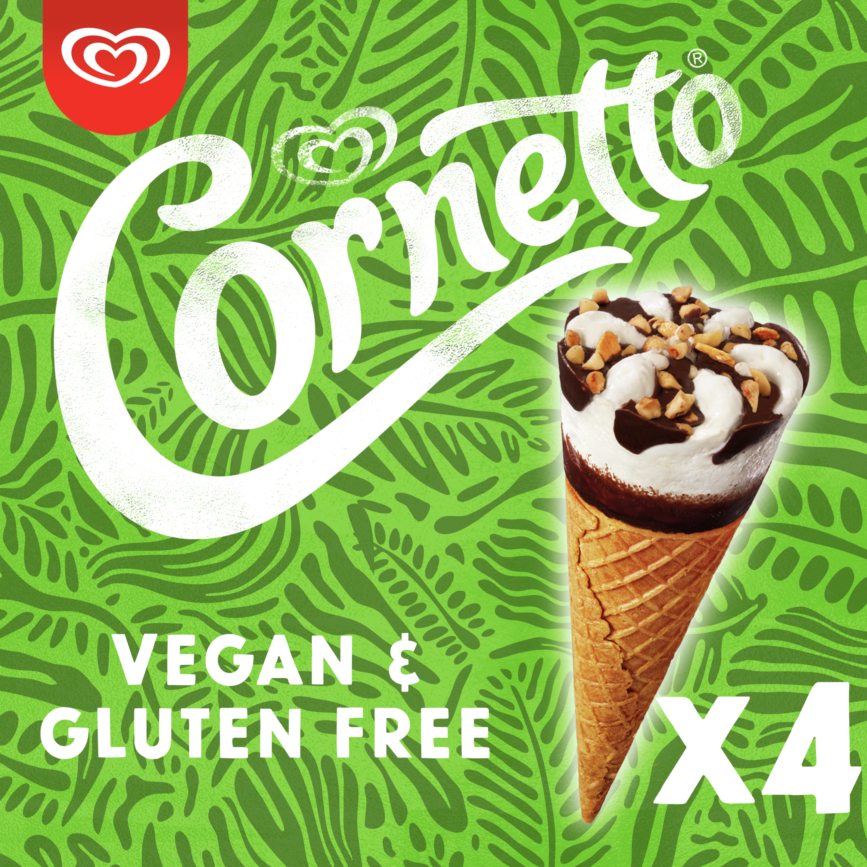 Cornetto Vanilla-Chocolate Gluteeniton tuuttimonipakkaus 4kpl