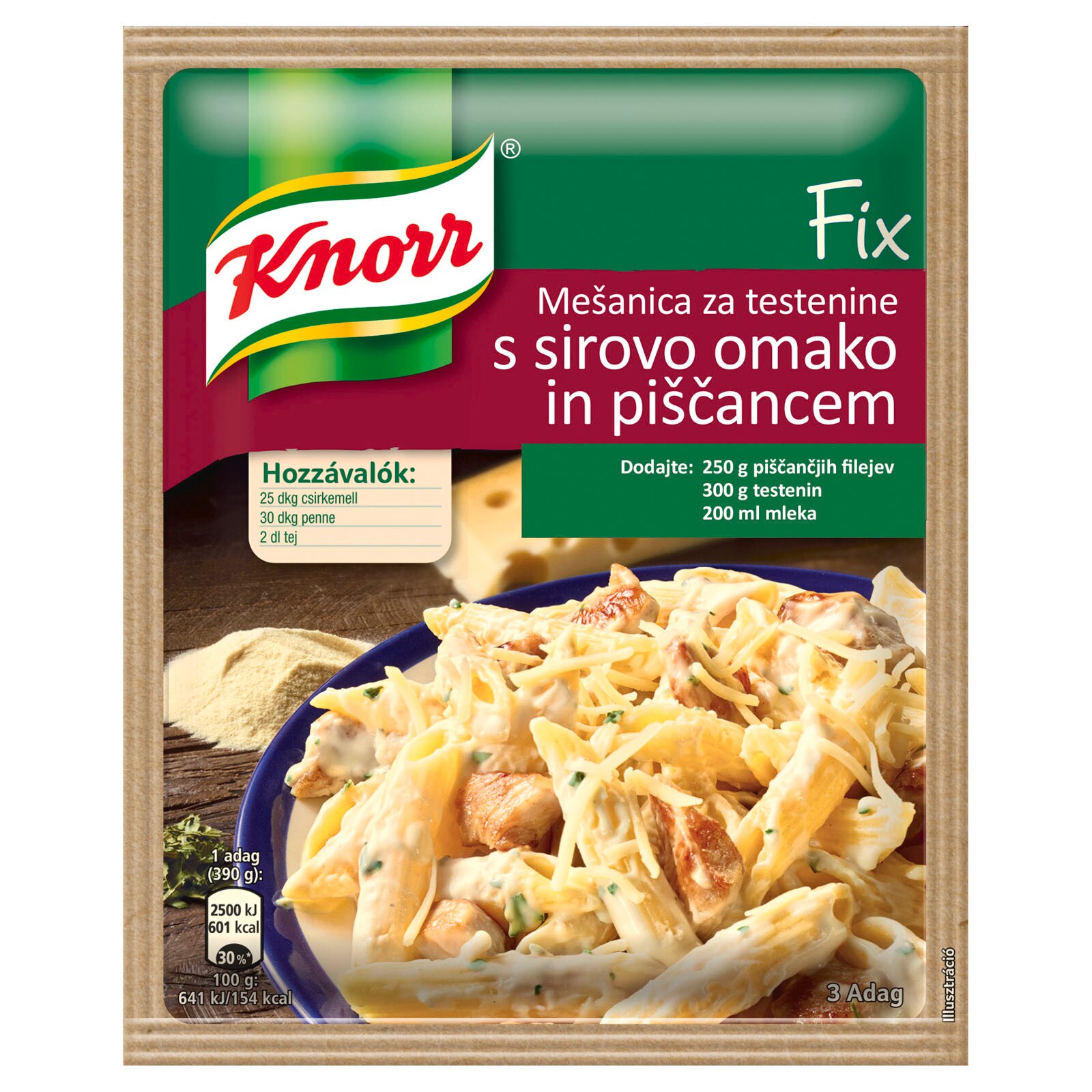 KNORR FIX MEŠANICA ZA TESTENINE S SIROVO OMAKO IN PIŠČANCEM