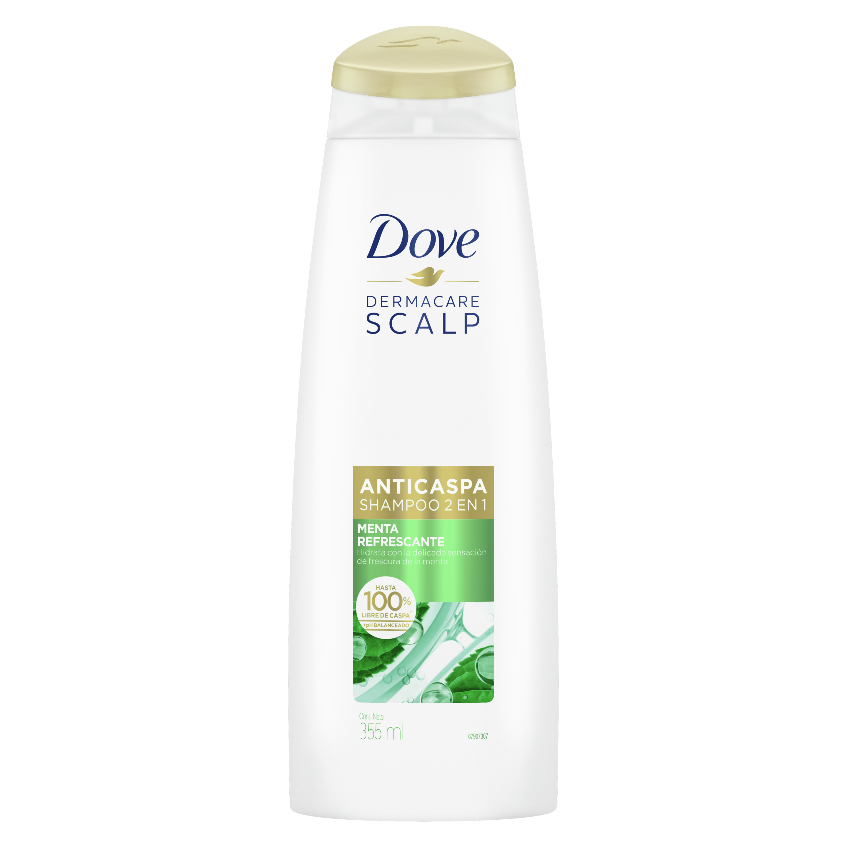 Shampoo 2 en 1 Menta Revitalizante Dove Derma Care Scalp