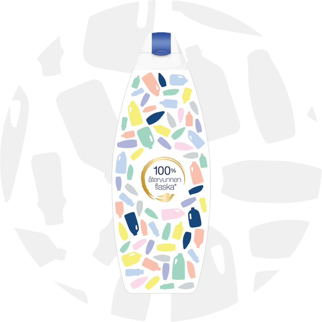 Dove Vår flaska av 100 % återvunnen plast