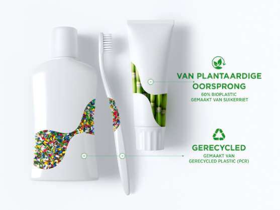 Zendium vermindert afval gerecycled karton en gerecycled plastic