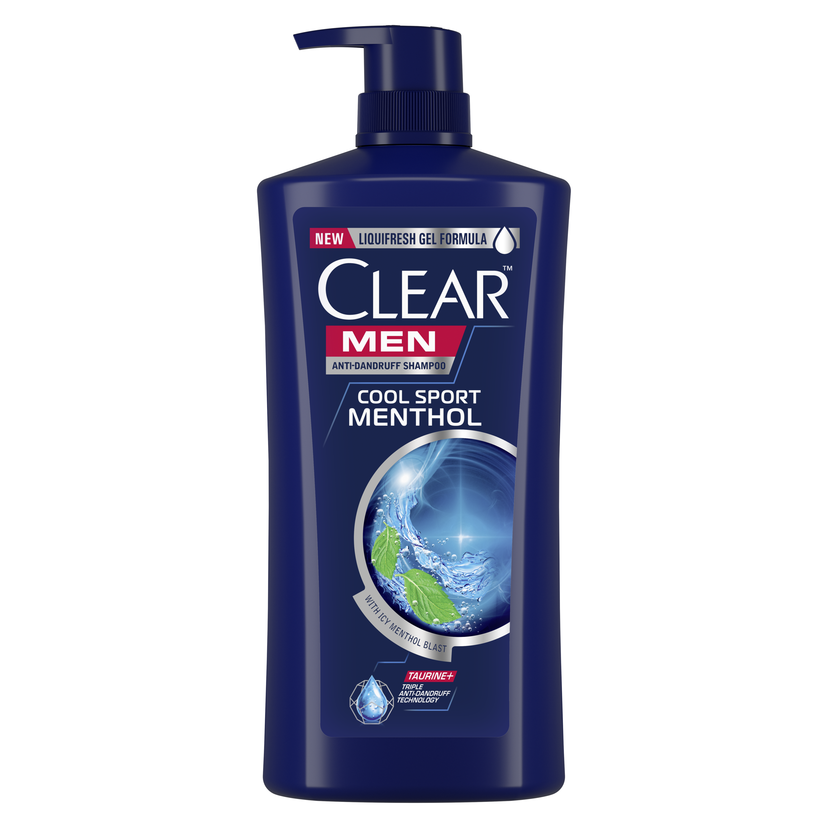 Back of shampoo pack Clear Cool Sport Menthol Anti dandruff Shampoo 880ml Text