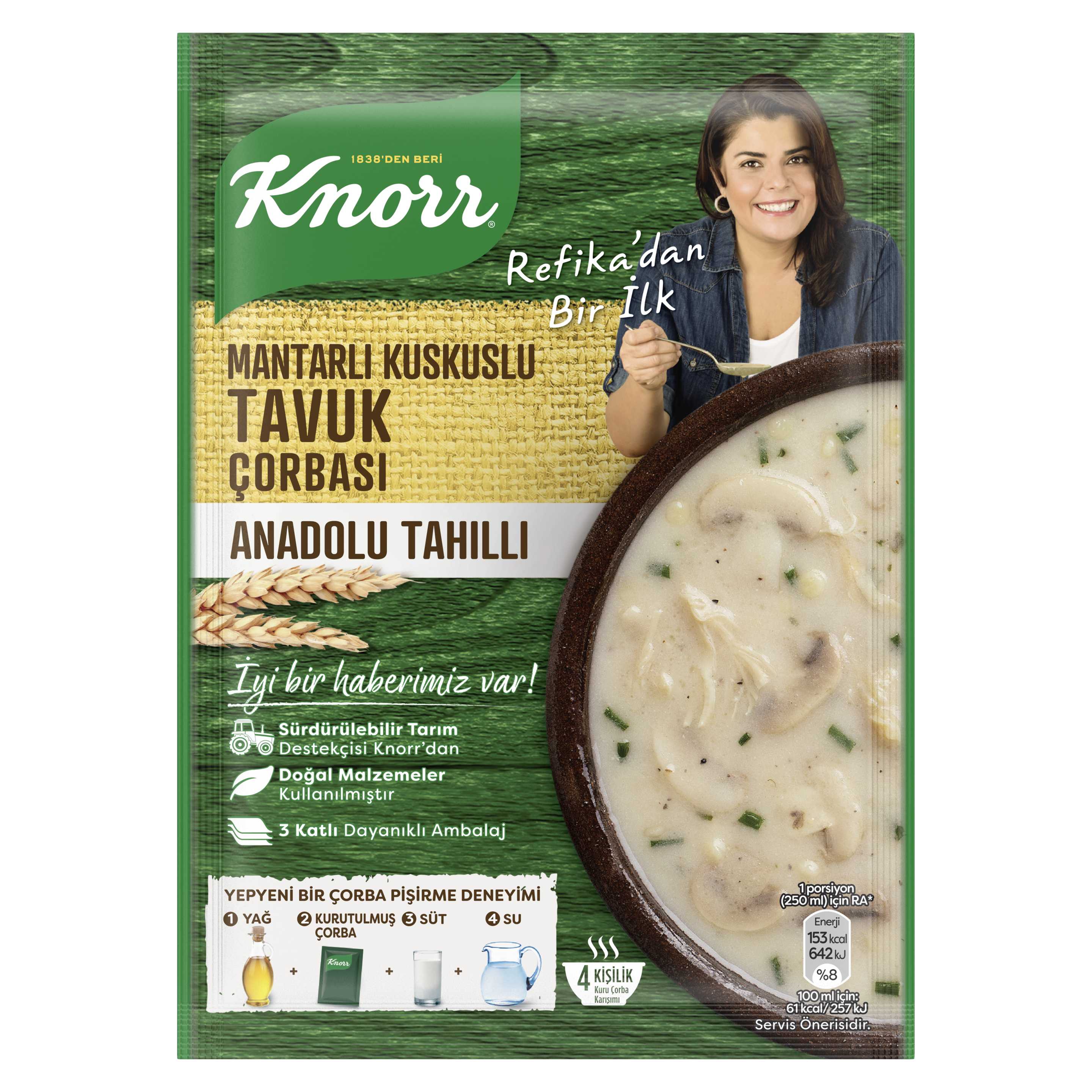 Knorr Refika'nın Mutfağından Mantarlı Kuskuslu Tavuk Çorbası