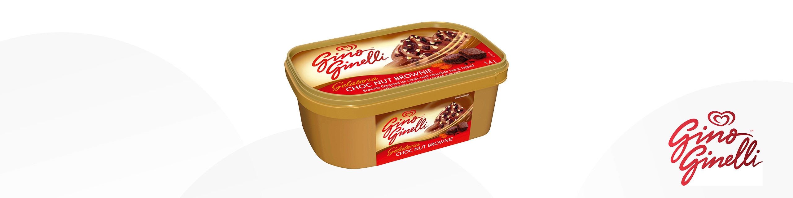 Gino Ginelli Choc Nut Brownie Tub