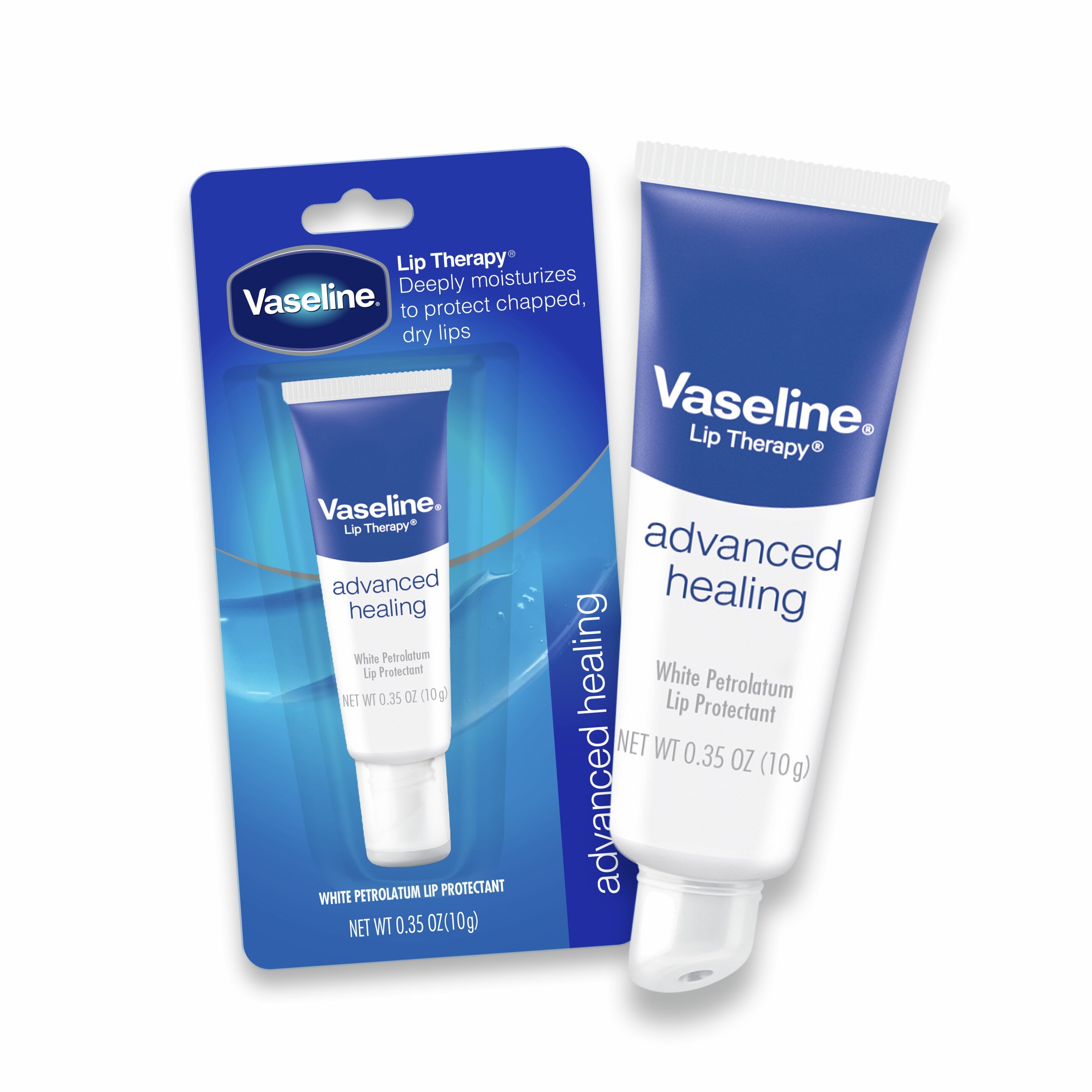 Vaseline® Lip Therapy® Advanced Healing Tube front of pack packaging