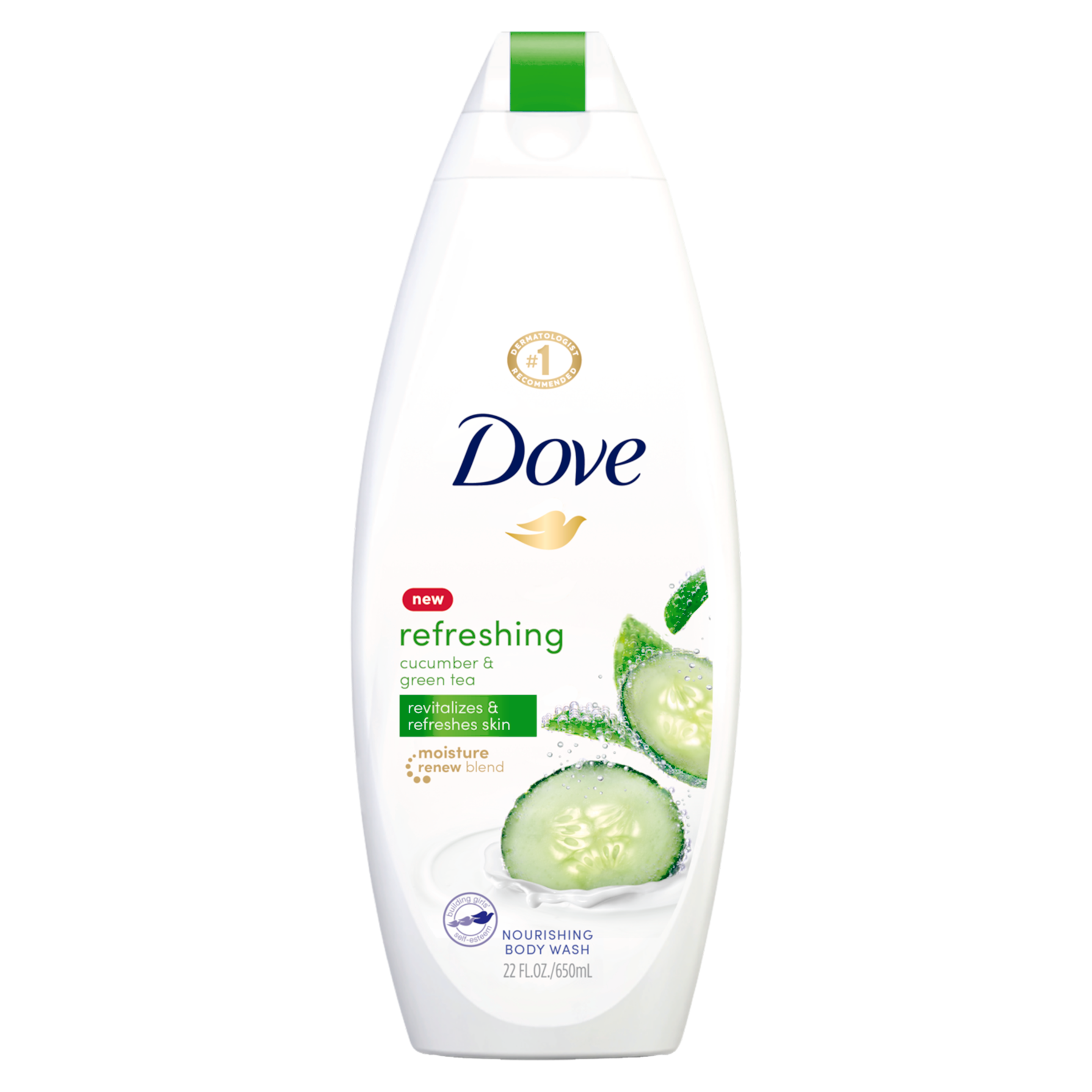 Jabón líquido para el cuerpo Pepino & Té verde Dove