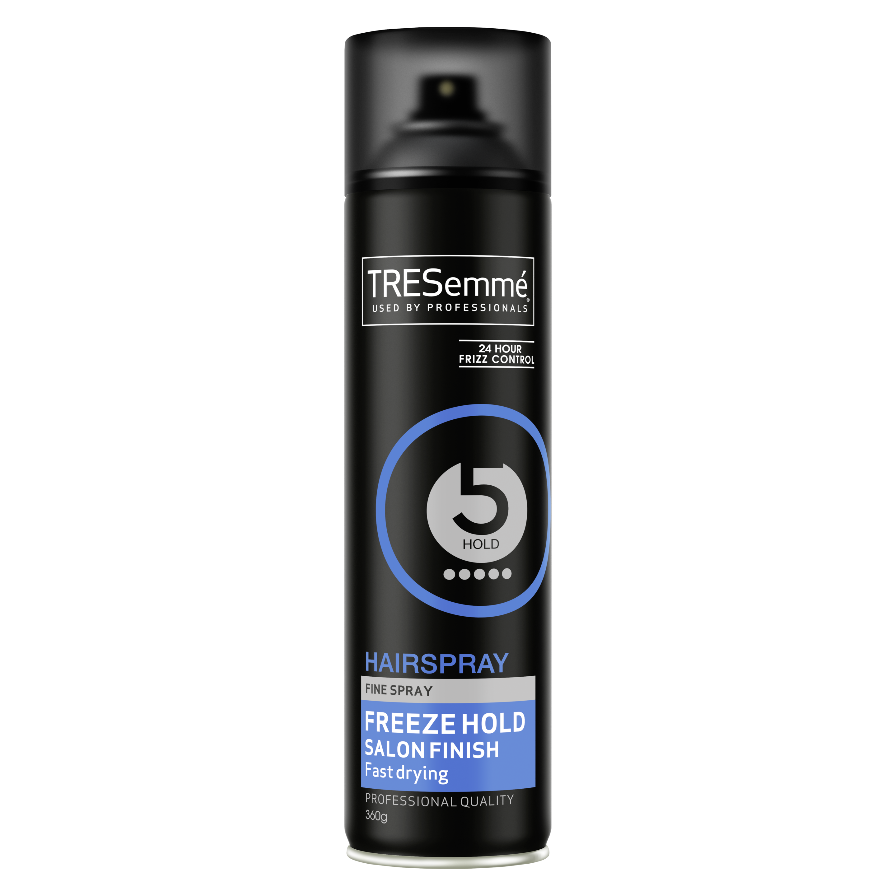 A 360g can of TRESemmé Salon Finish Freeze Hold Hairspray