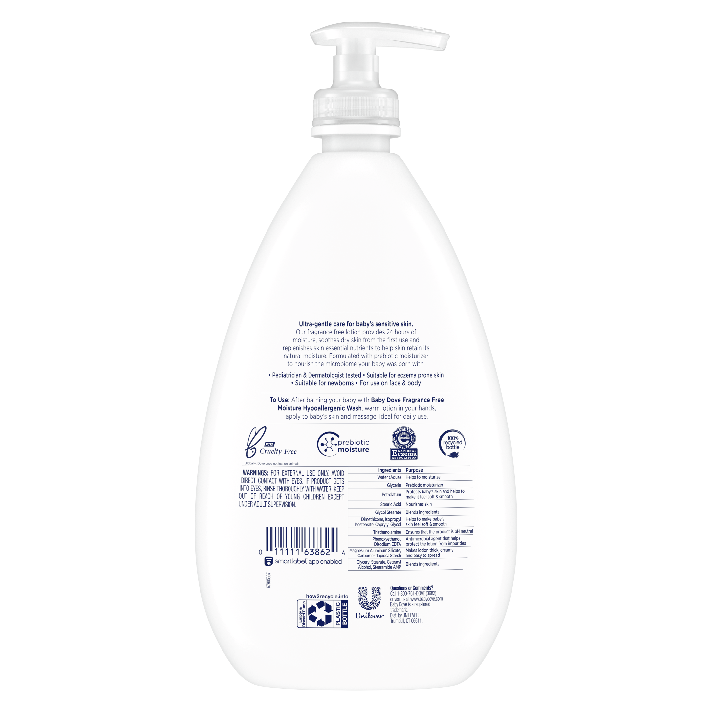 Fragrance Free Moisture Hypoallergenic Lotion
