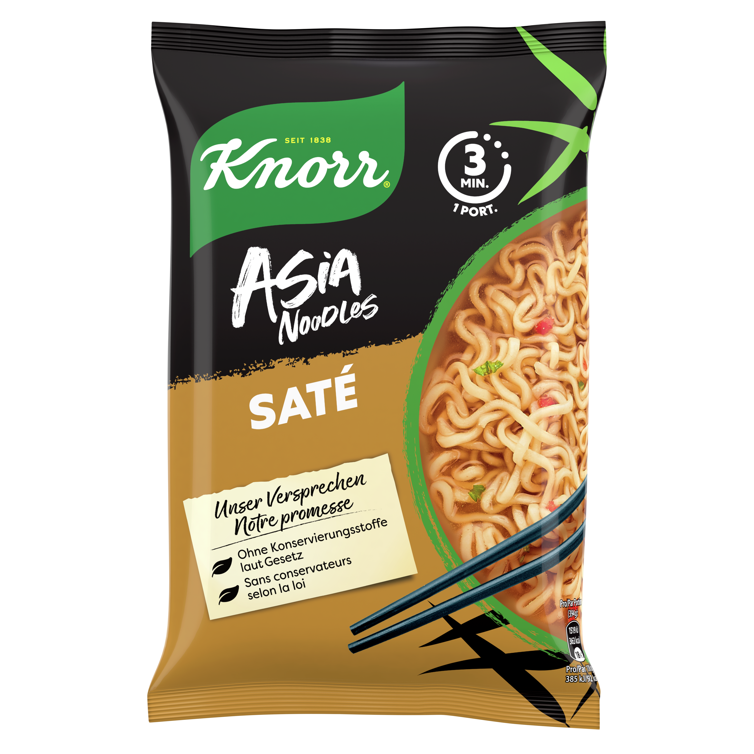 KNORR Asia Noodles Saté Beutel 1 Portion