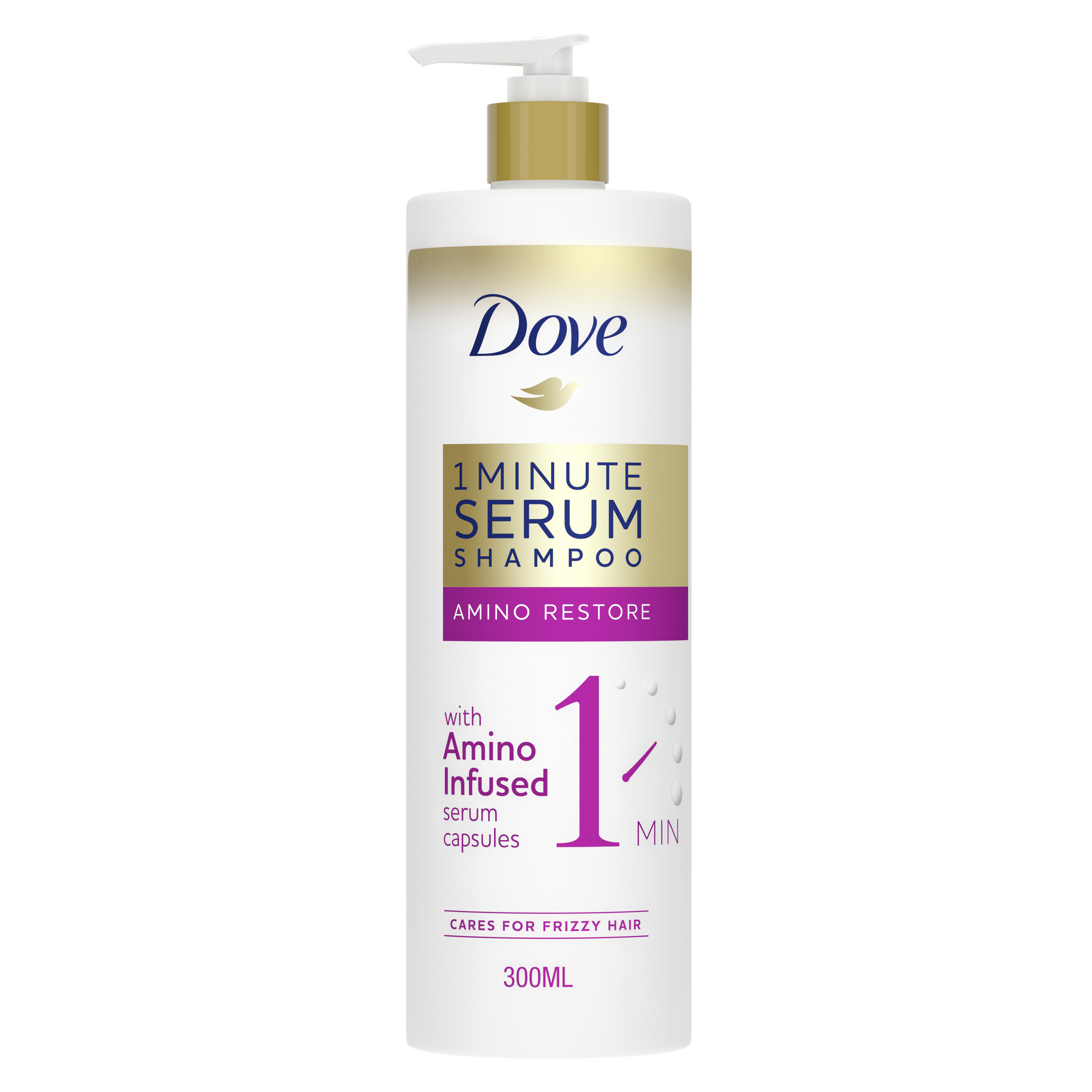 Dove 1-Minute Serum Amino Restore Shampoo 300ml