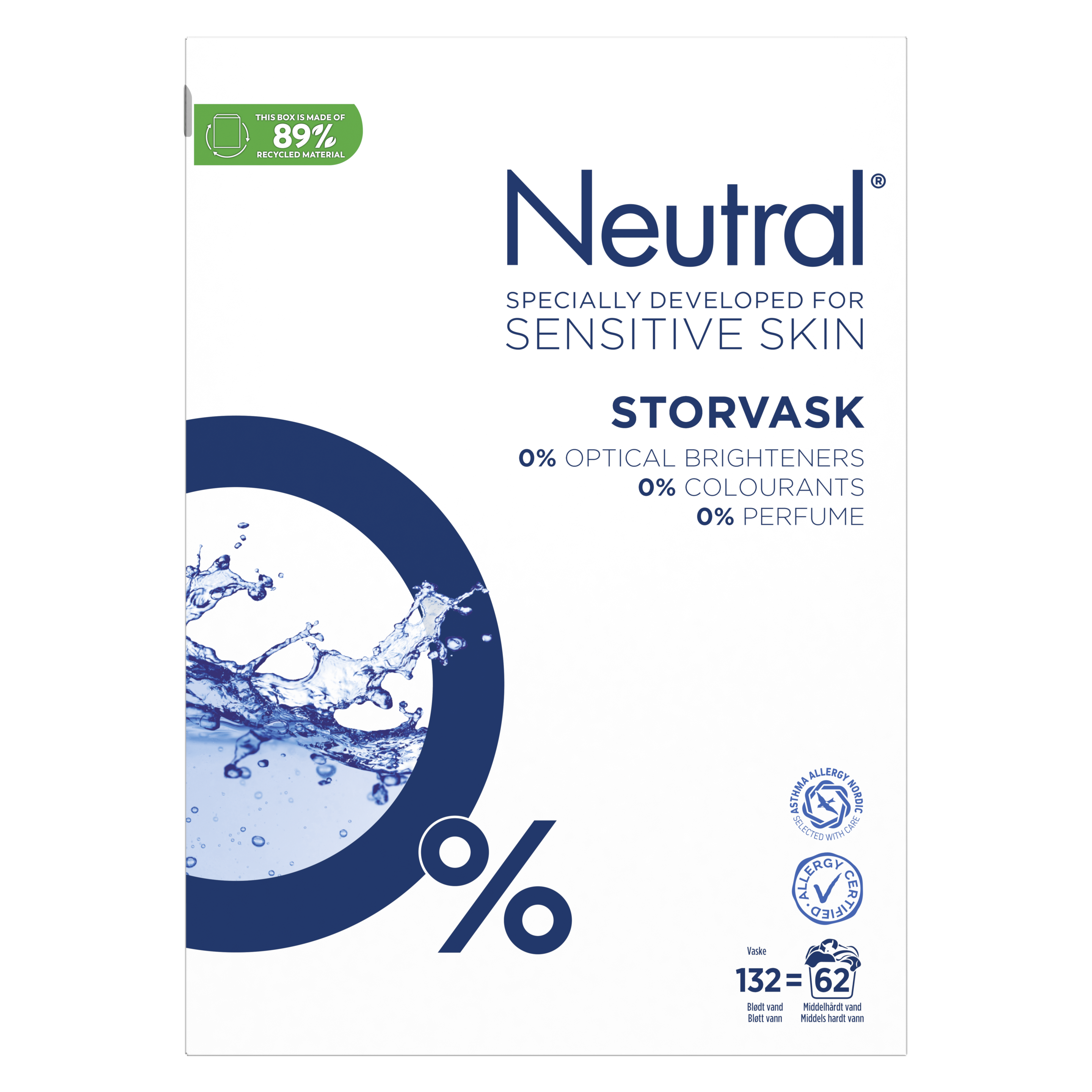 Neutral Standard Vaskepulver