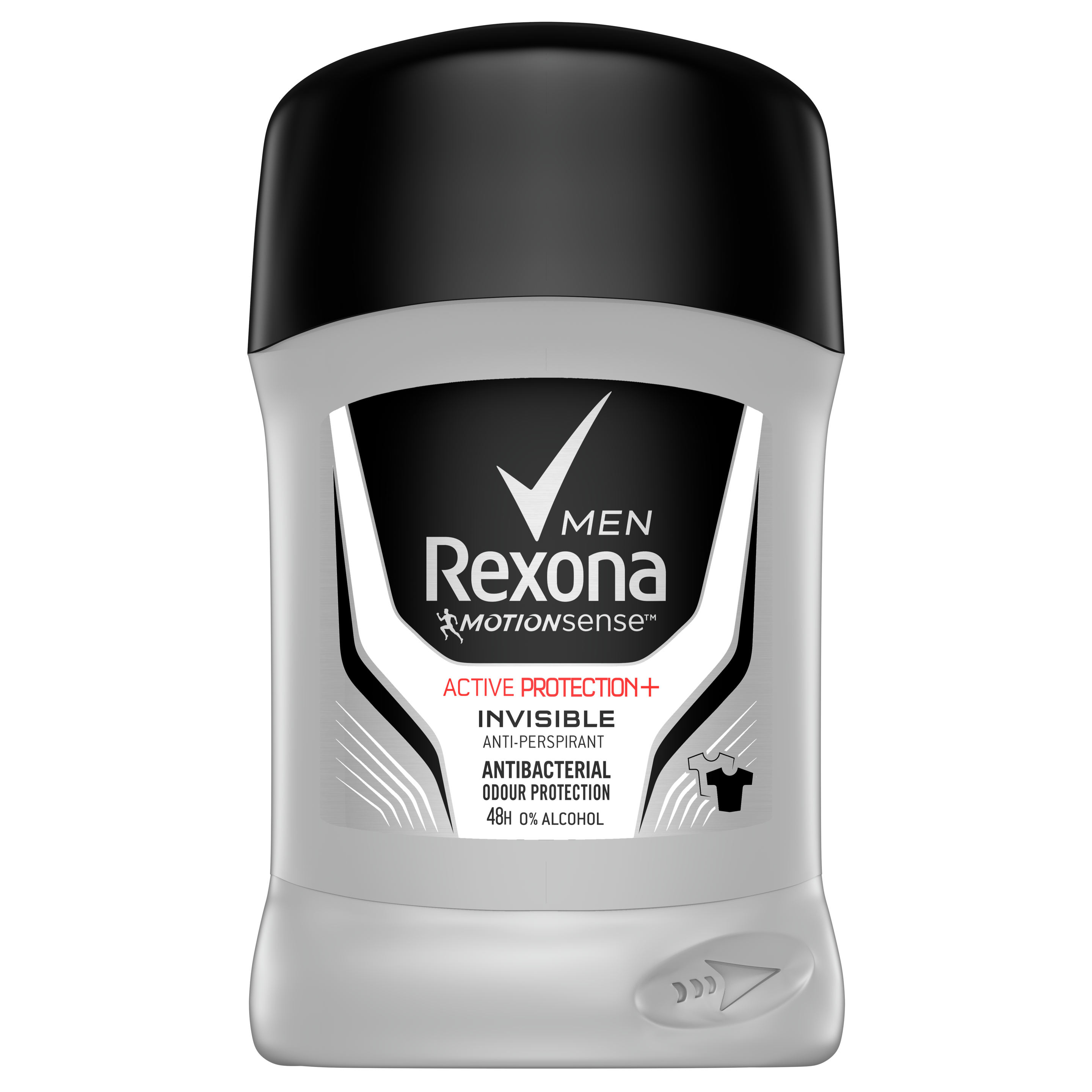 Front of deodorant pack Stick Men Active Invisible 50ml