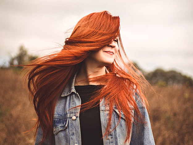 trending hair color ideas: burnt orange hair