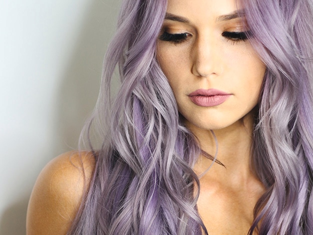 trending hair color ideas: lilac hair color