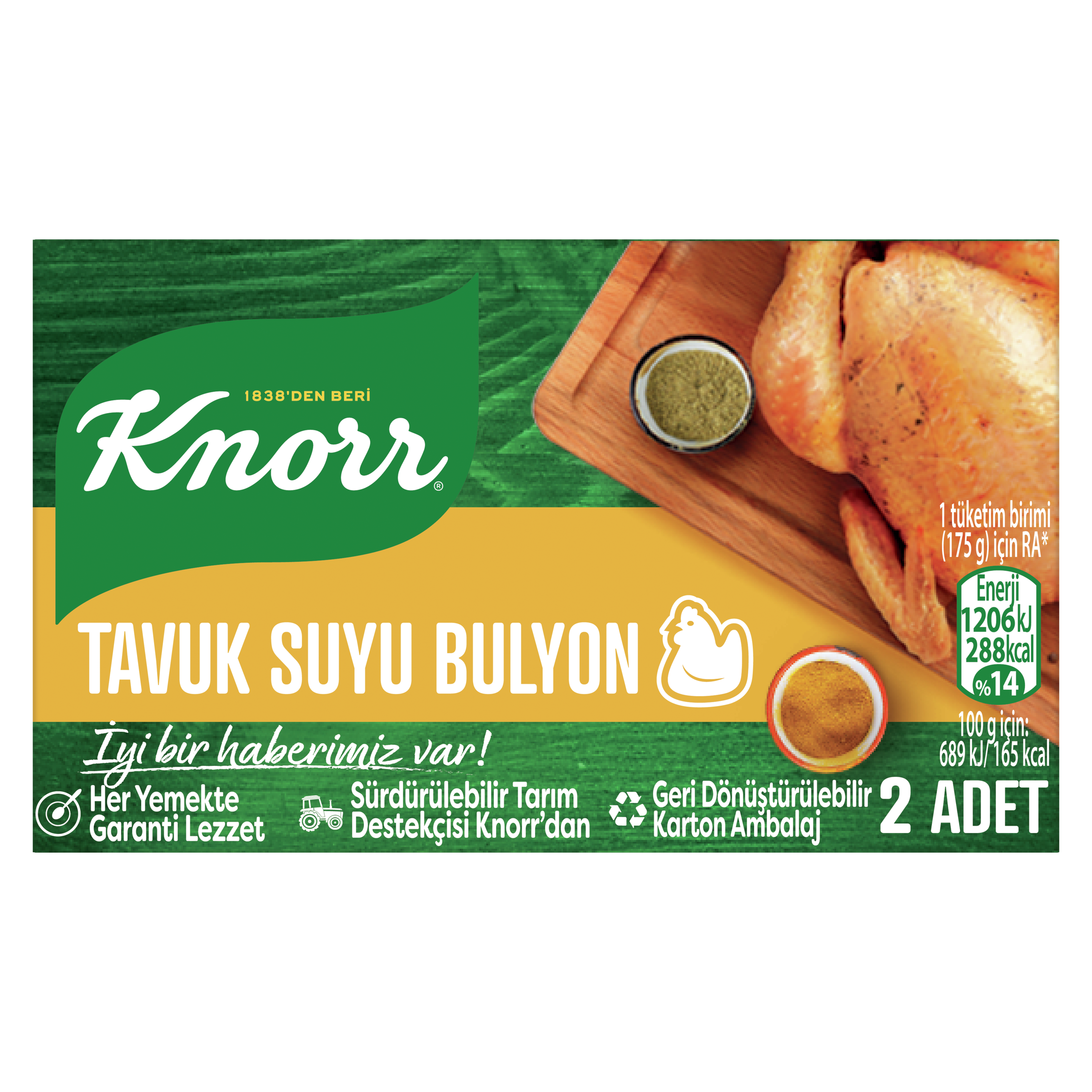 Knorr Tavuk Suyu Bulyon (2 Adet)