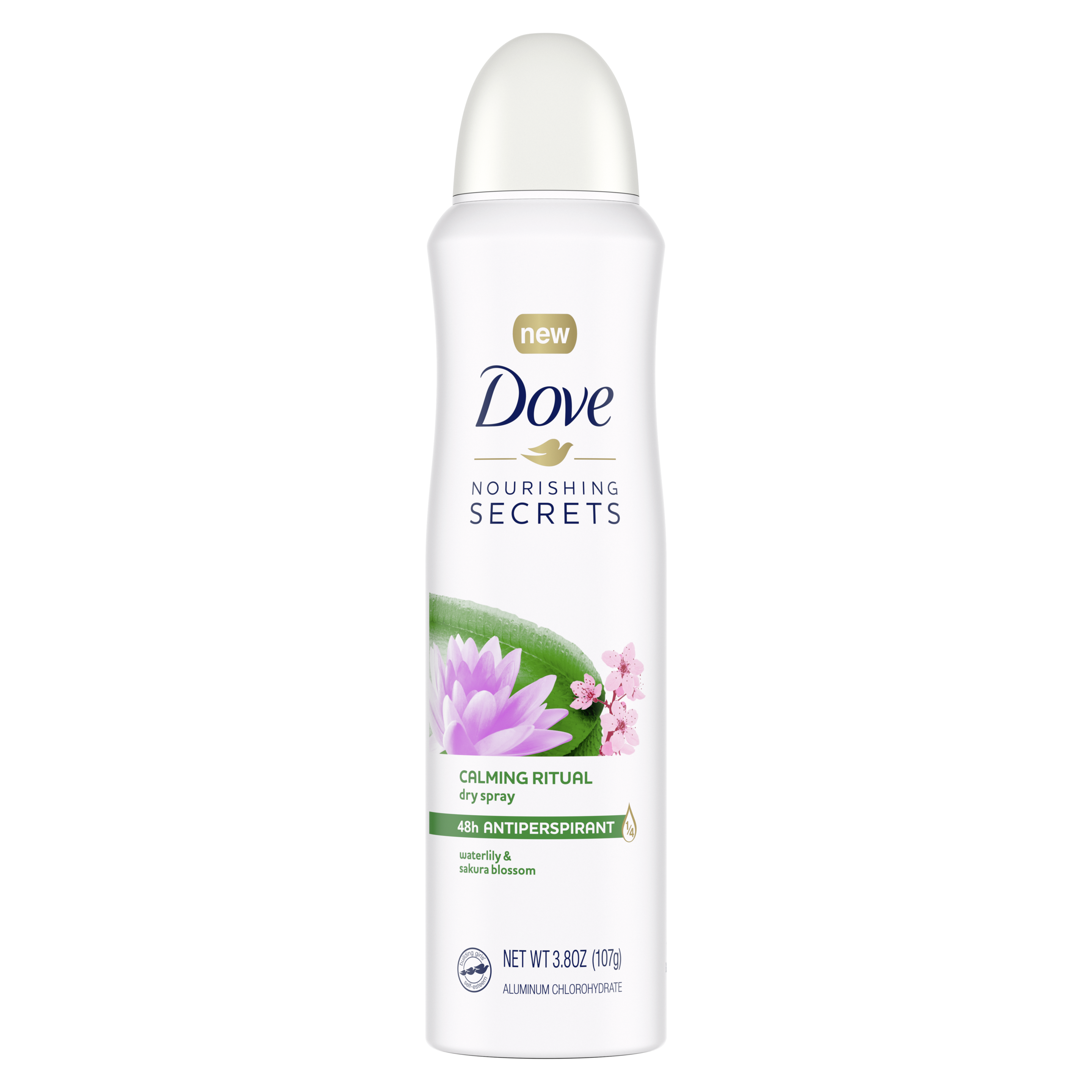 Dove Nourishing Secrets Dry Spray Antiperspirant Calming Ritual Waterlily and Sakura Blossom