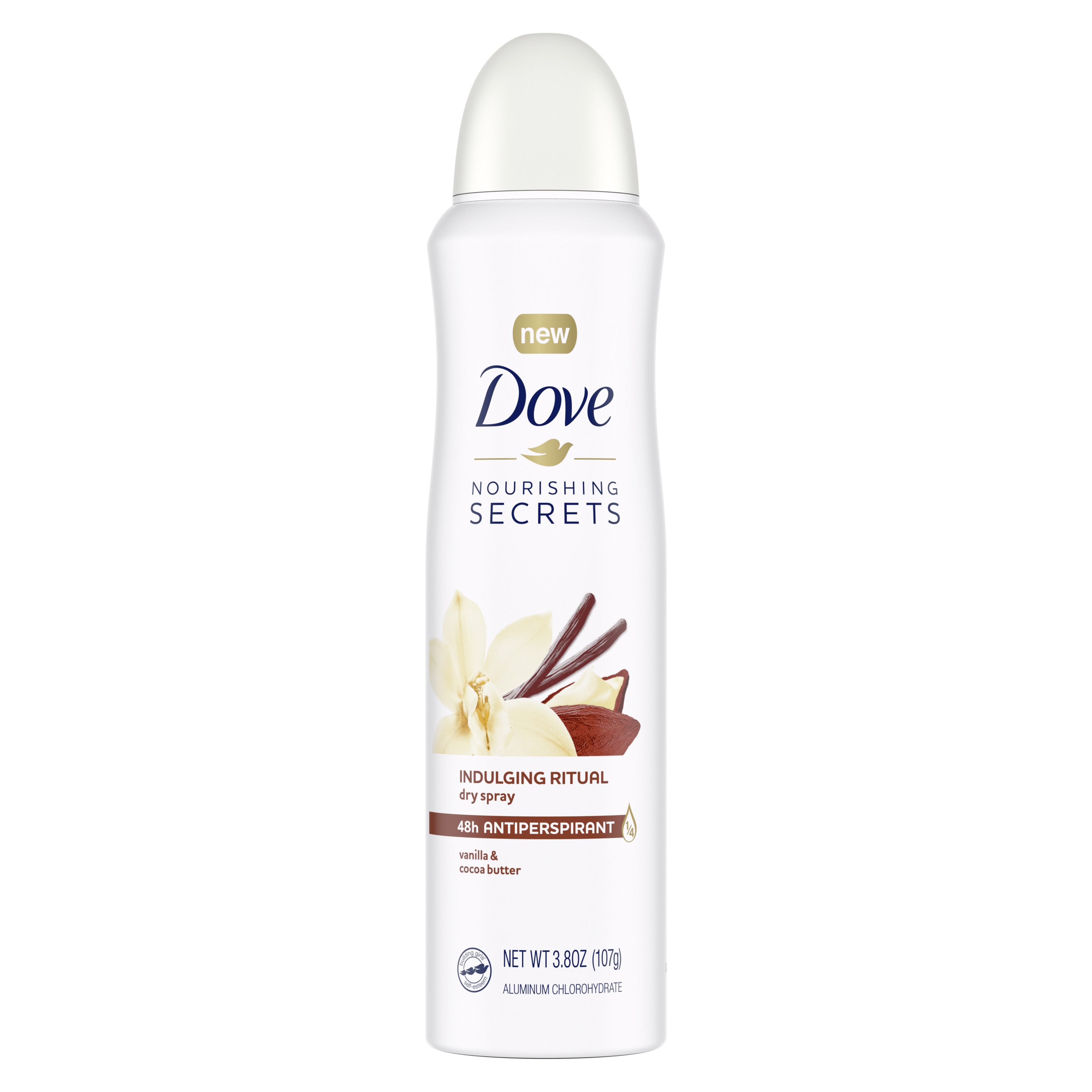 Dove Nourishing Secrets Dry Spray Antiperspirant Indulging Ritual Vanilla and Cocoa Butter