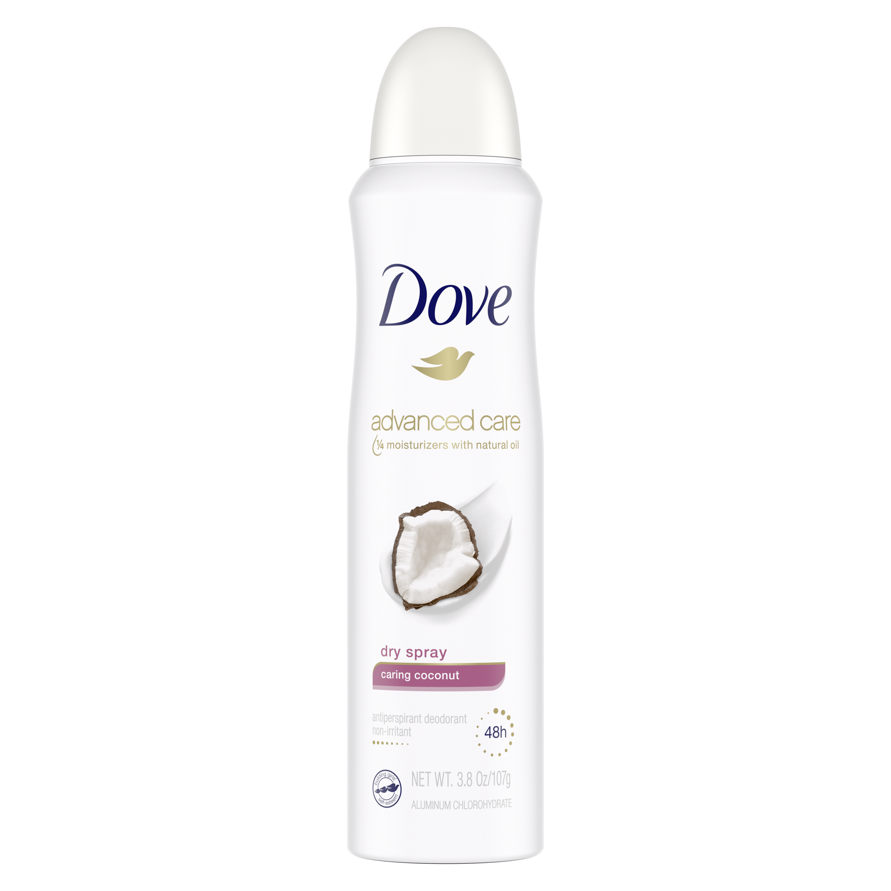 Dove Dry Spray Antiperspirant Deodorant Caring Coconut 3.8 oz