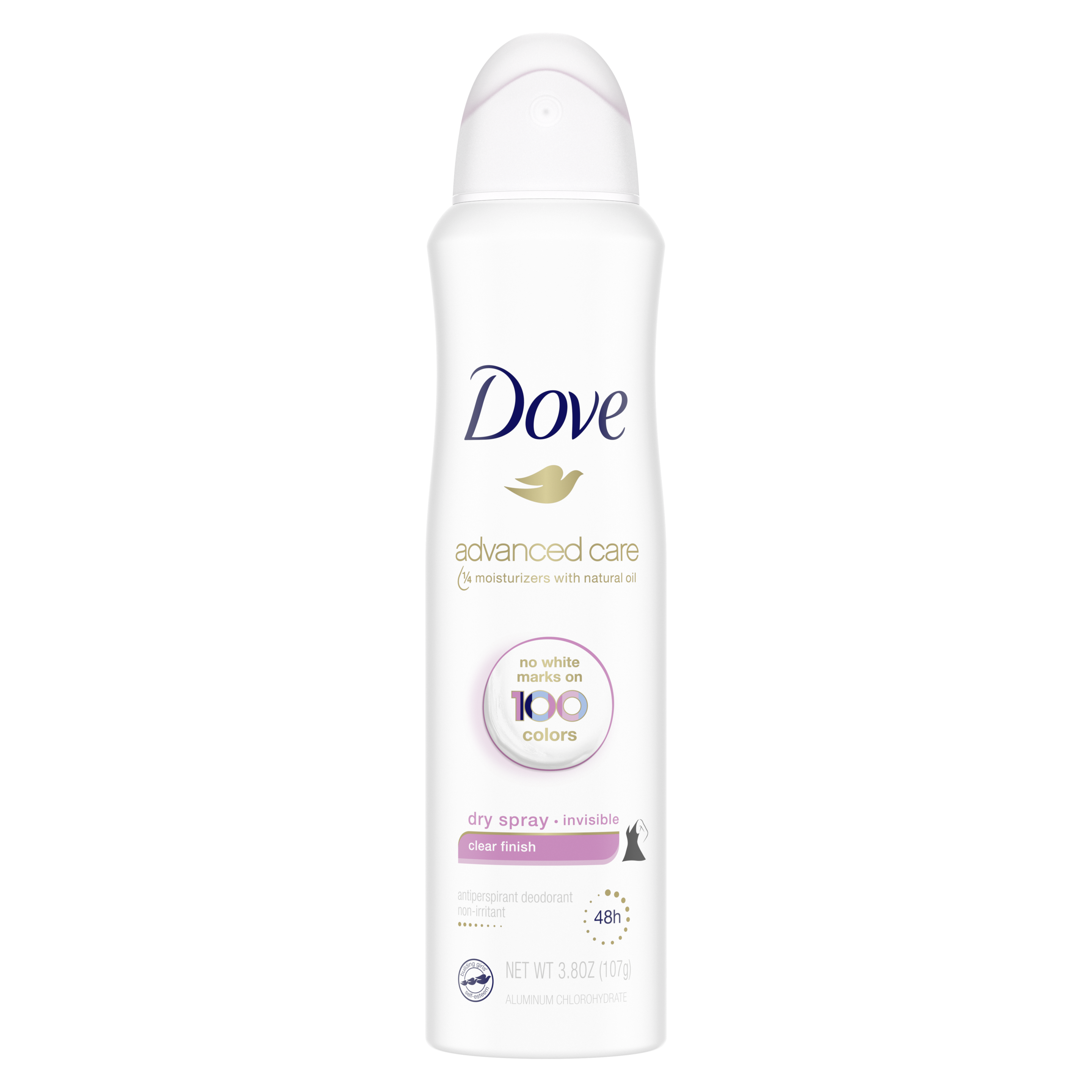 Dove Dry Spray Invisible Antiperspirant Deodorant Clear Finish 3.8oz