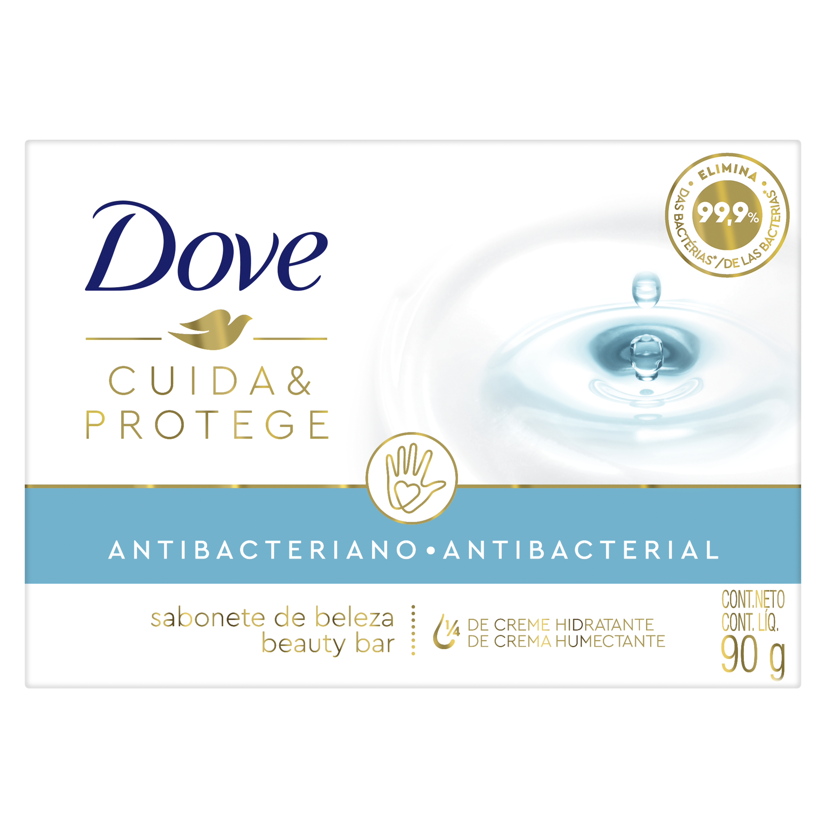 Jabón en barra Dove Cuida & Protege Antibacterial 90g