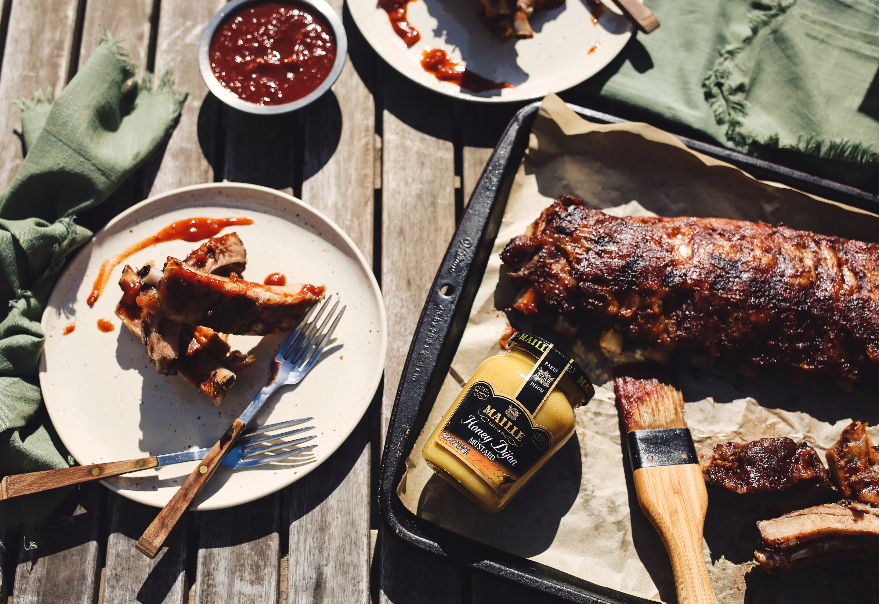 Maille Dijon Bourbon BBQ Ribs