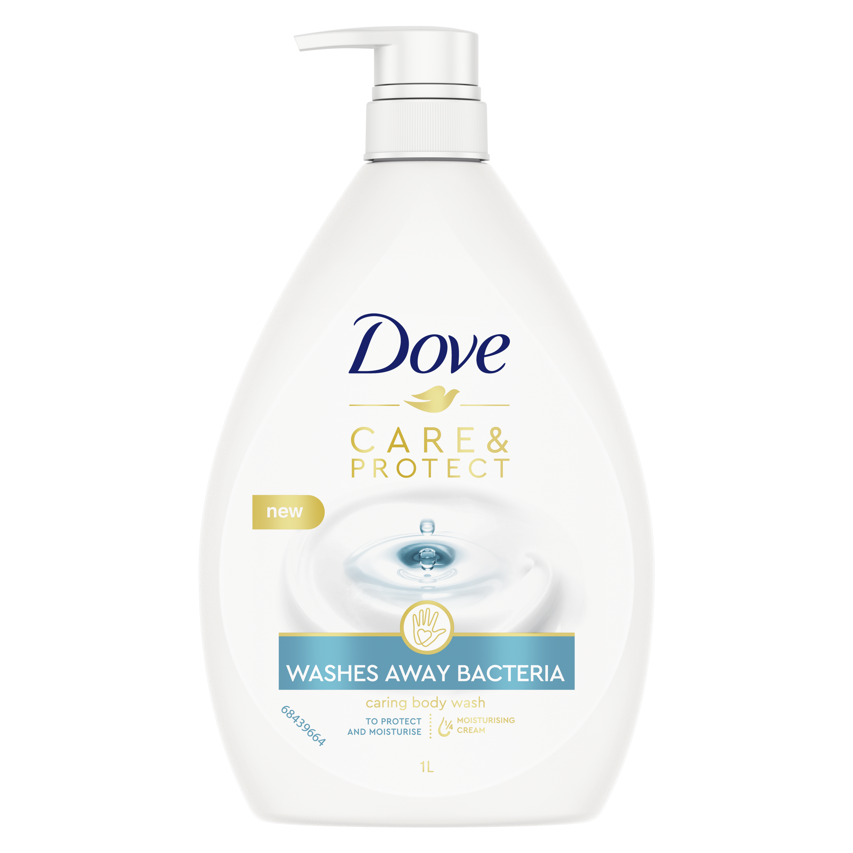 Dove Care & Protect Body Wash 1L Text