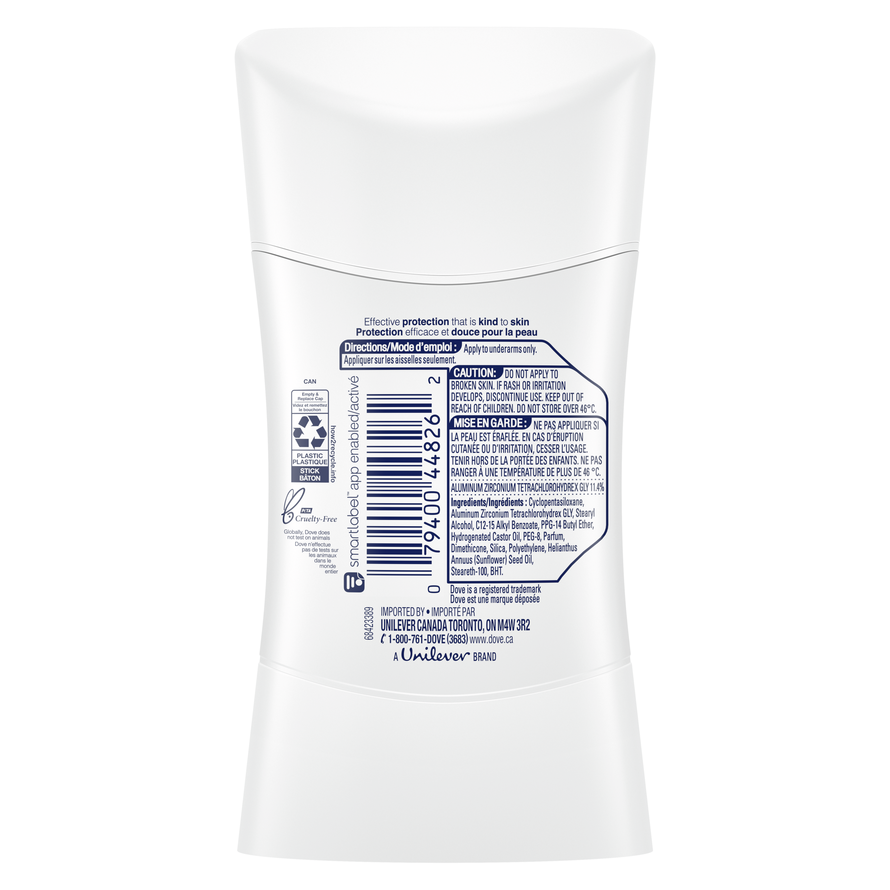 Advanced Care Invisible Sheer Cool Antiperspirant Deodorant Stick 45g Back