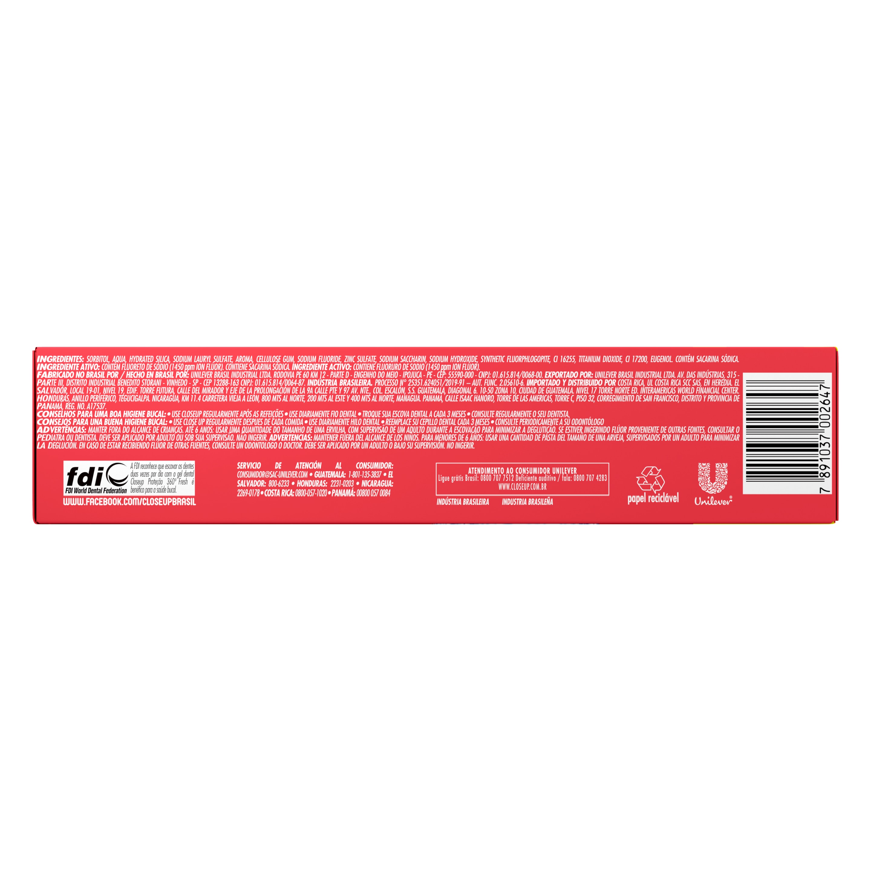 Closeup Proteção 360º Fresh Red Hot 90g trás