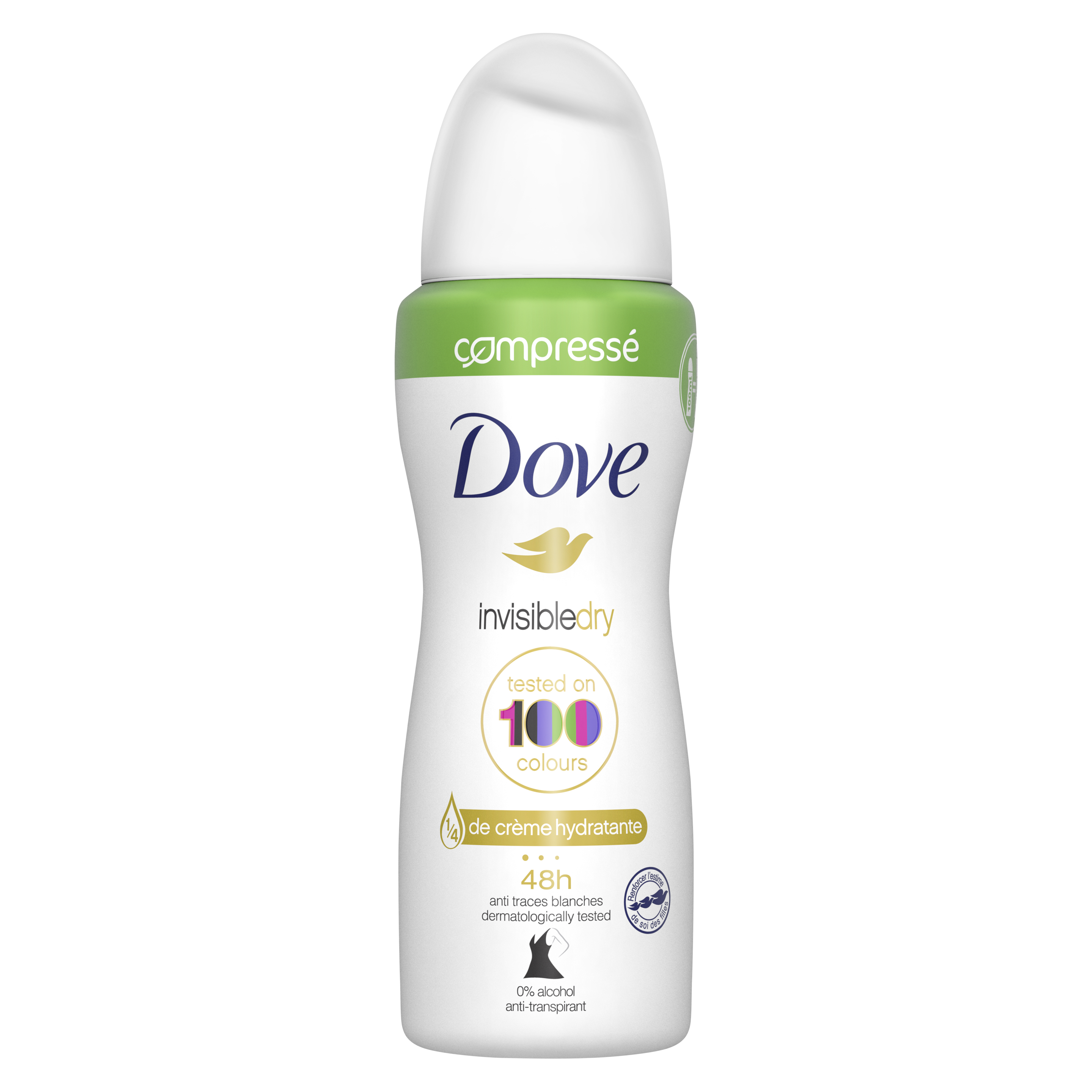 Dove Déodorant Anti-transpirant Invisible Dry Compressé 100 ml Text