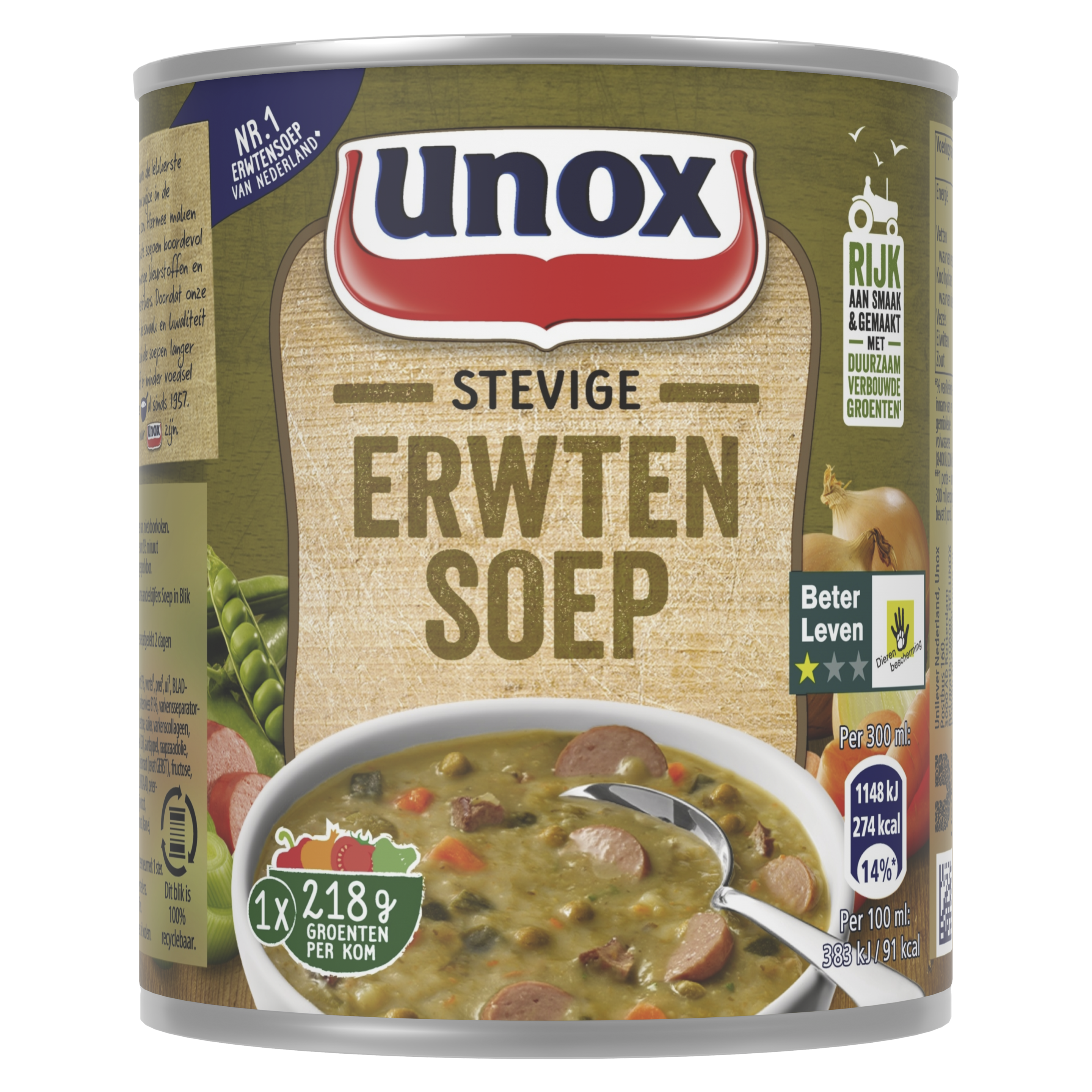 Unox Soep in blik Stevige Erwtensoep 300 ml