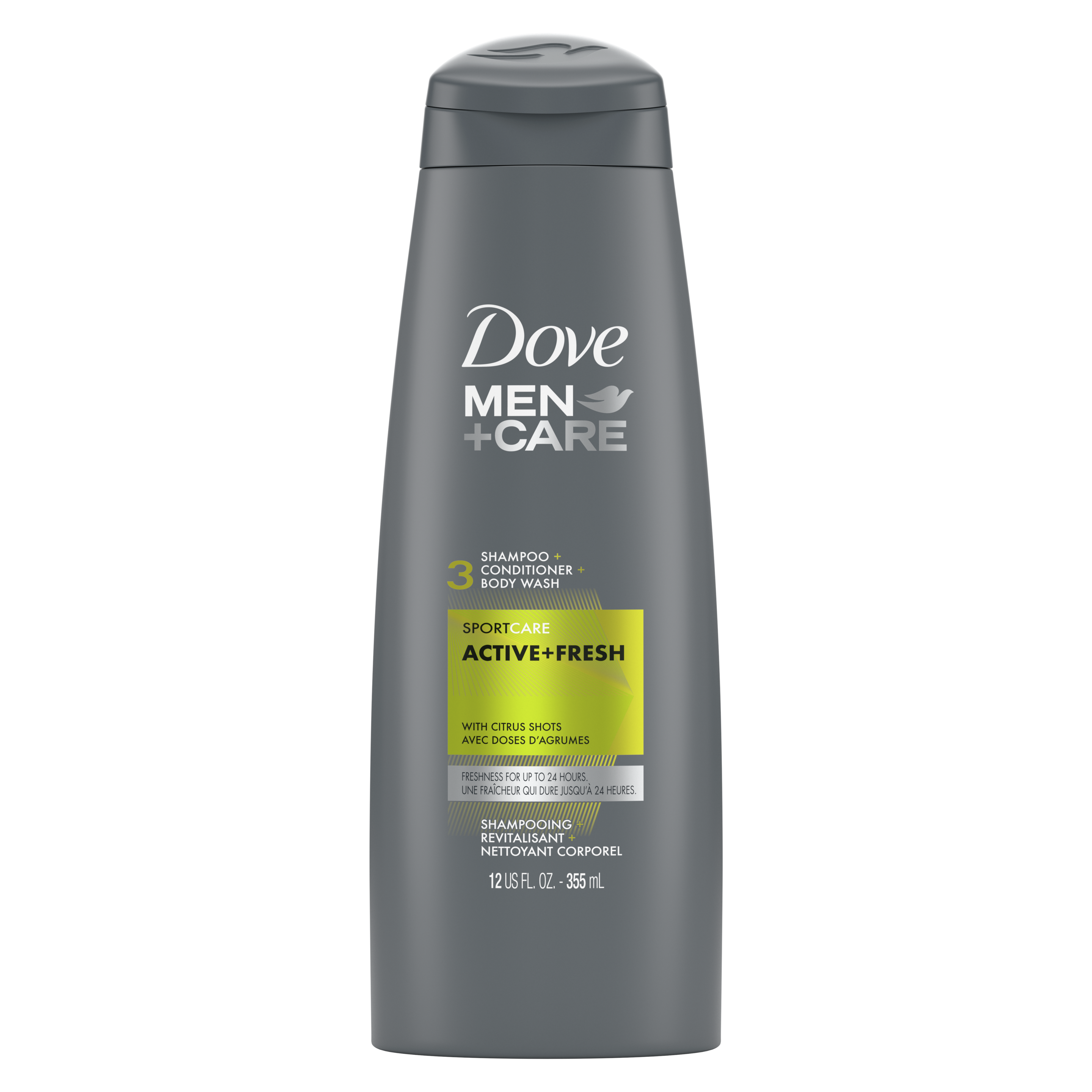 Dove Men+Care 3n1 Active + Fresh 12oz Front of Pack