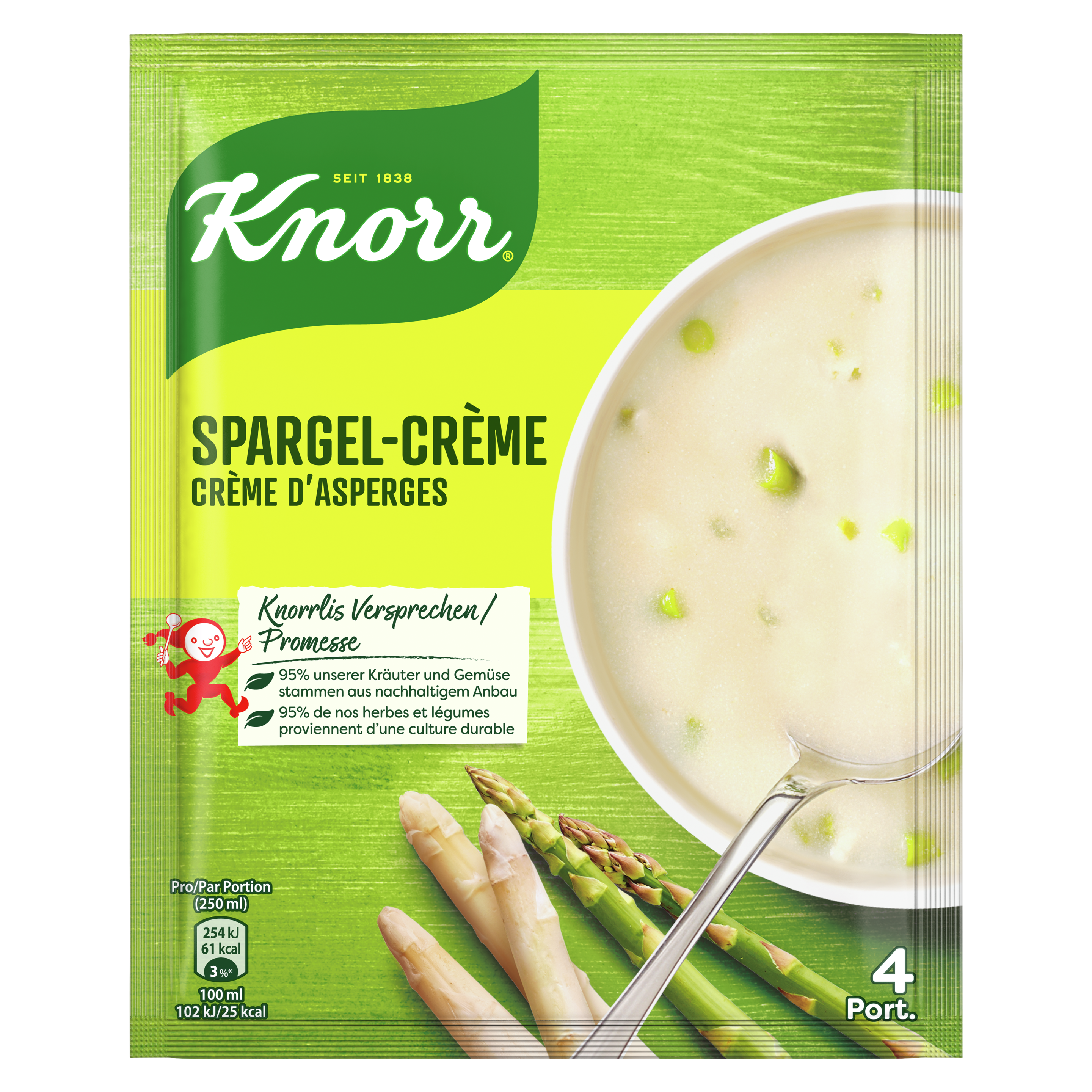 KNORR Spargel-Crème Suppe Beutel 4 Portionen