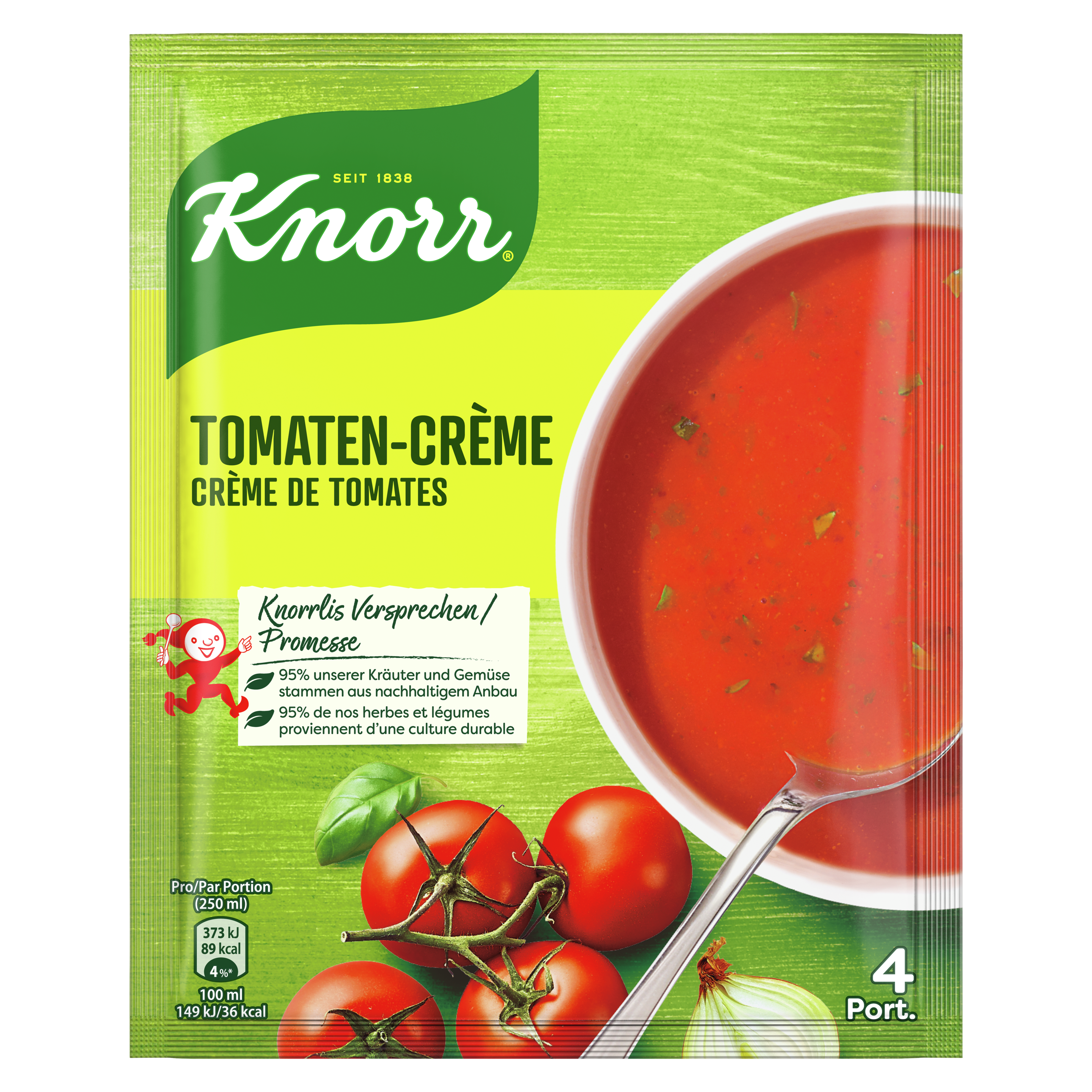 KNORR Tomaten-Crème Suppe Beutel 4 Portionen