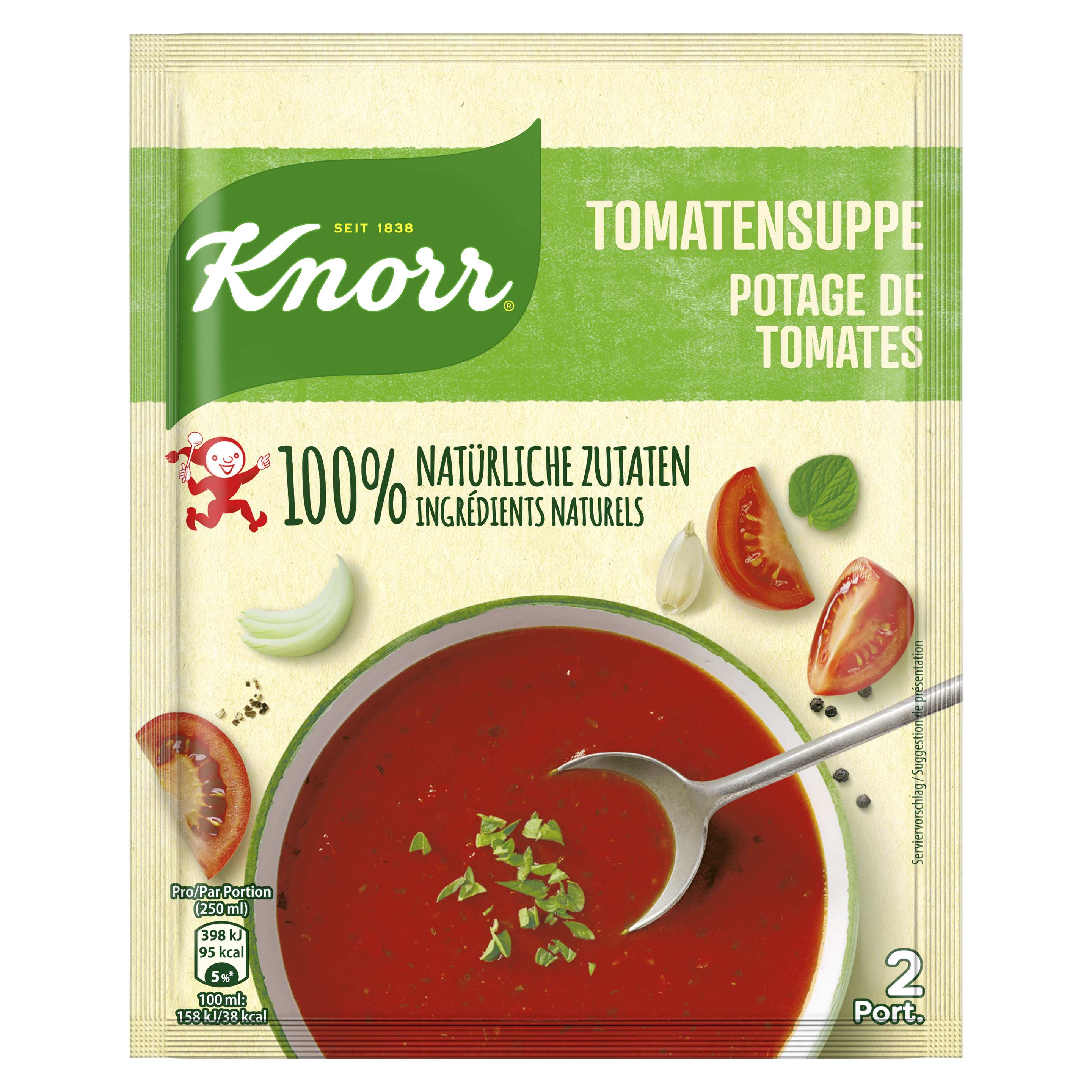 KNORR ingrédients 100% naturels Potage de tomates sachet 2 portions