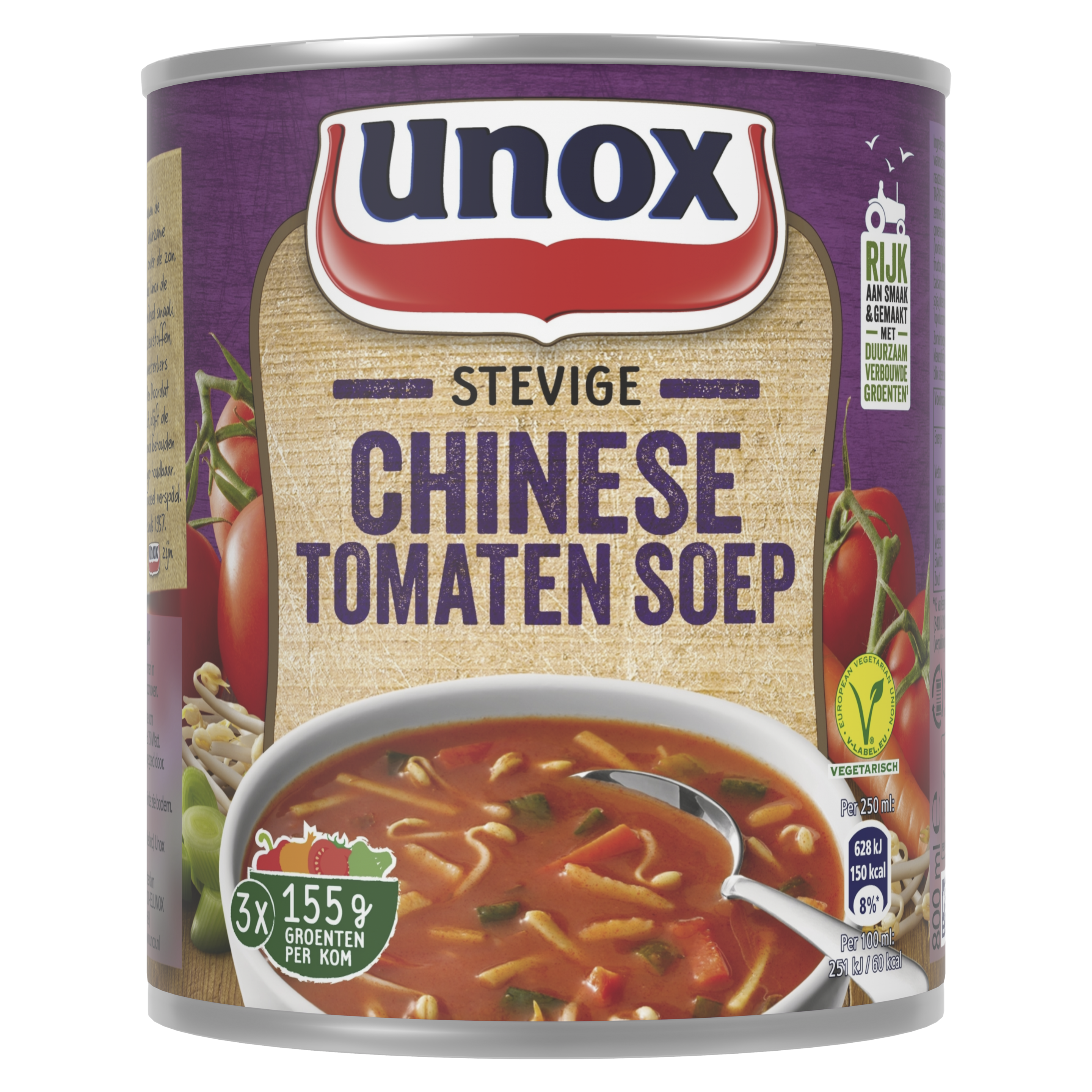 Unox Soep in blik Stevige Chinese Tomatensoep 800 ml